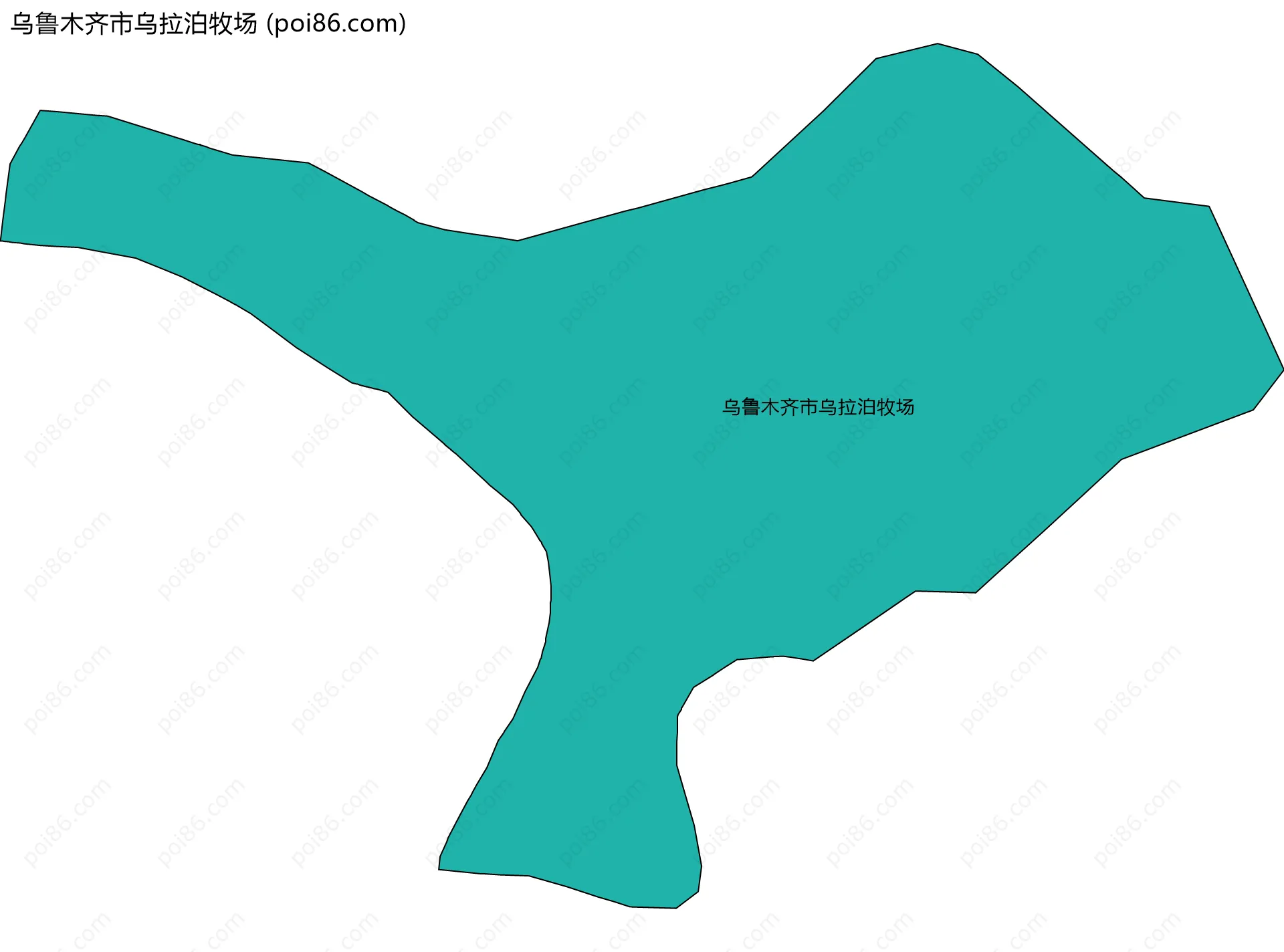 乌鲁木齐市乌拉泊牧场边界地图