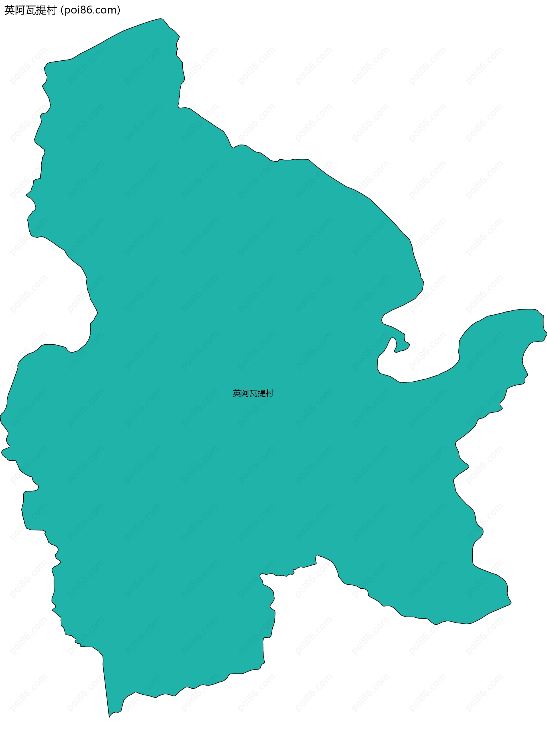 英阿瓦提村边界地图