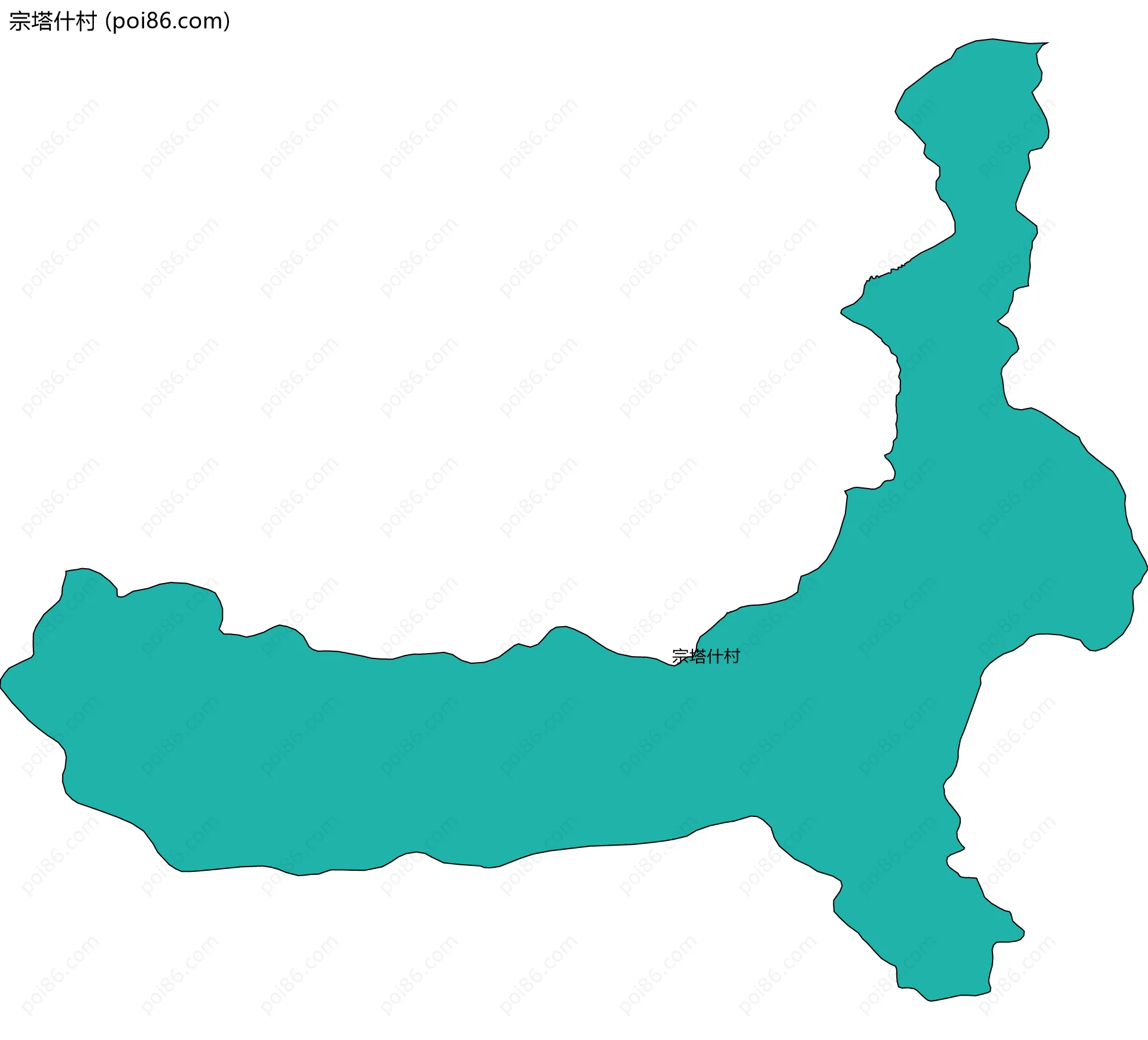 宗塔什村边界地图