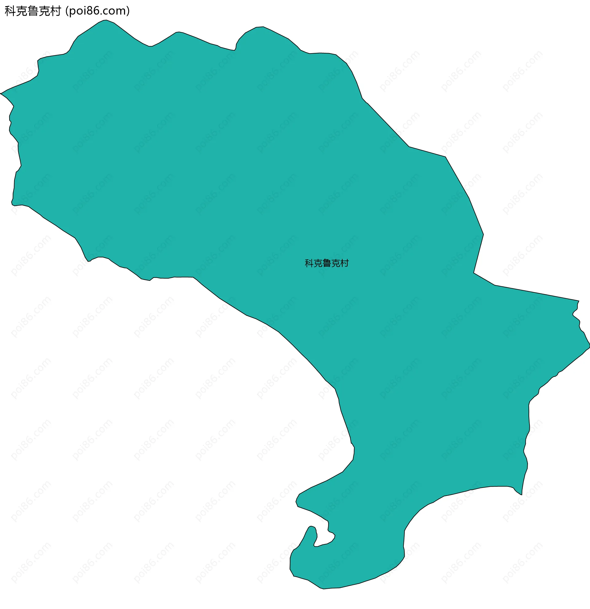 科克鲁克村边界地图