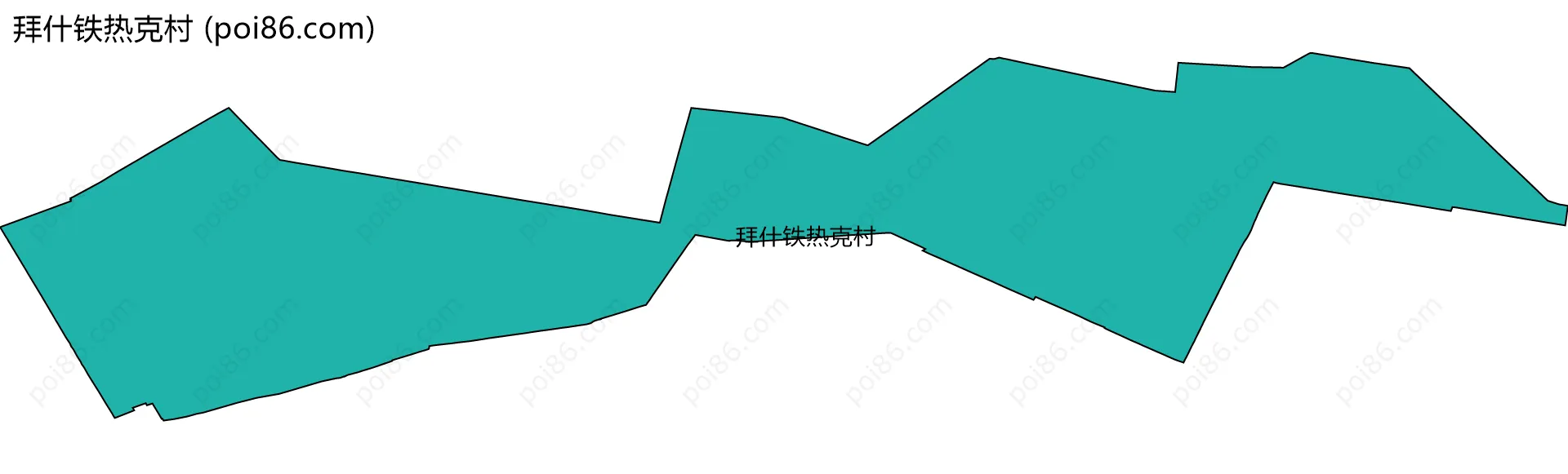 拜什铁热克村边界地图