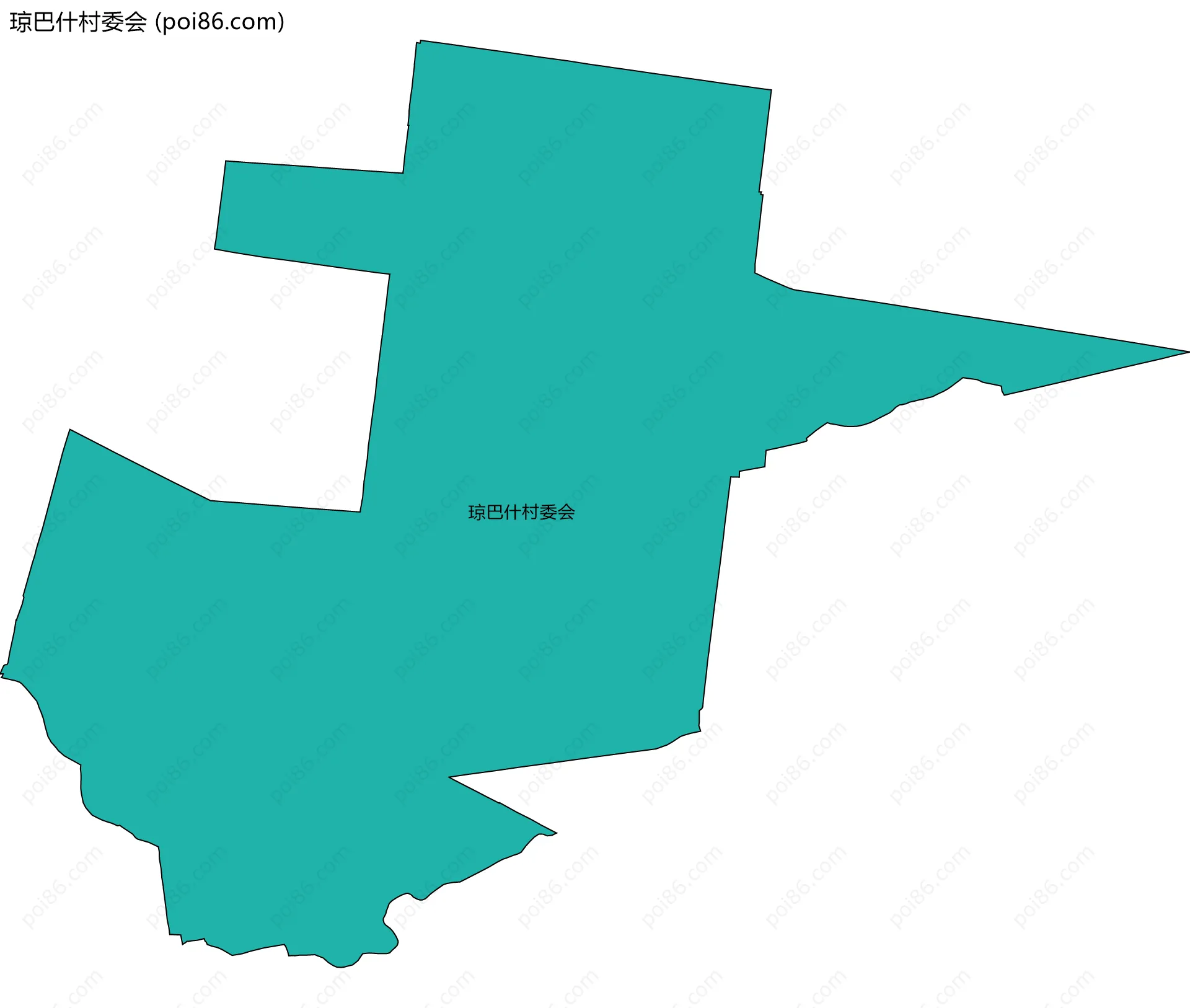 琼巴什村委会边界地图