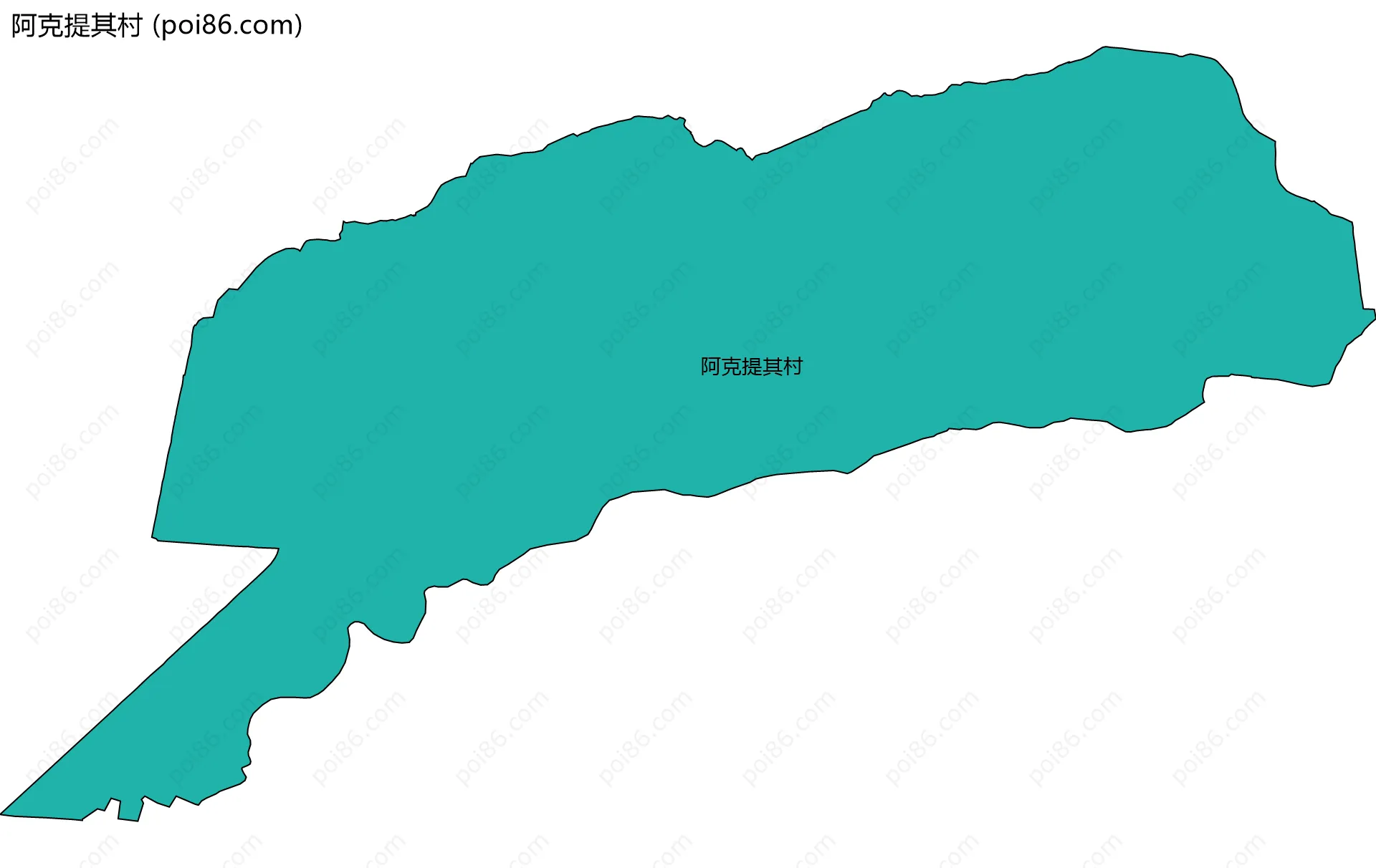 阿克提其村边界地图