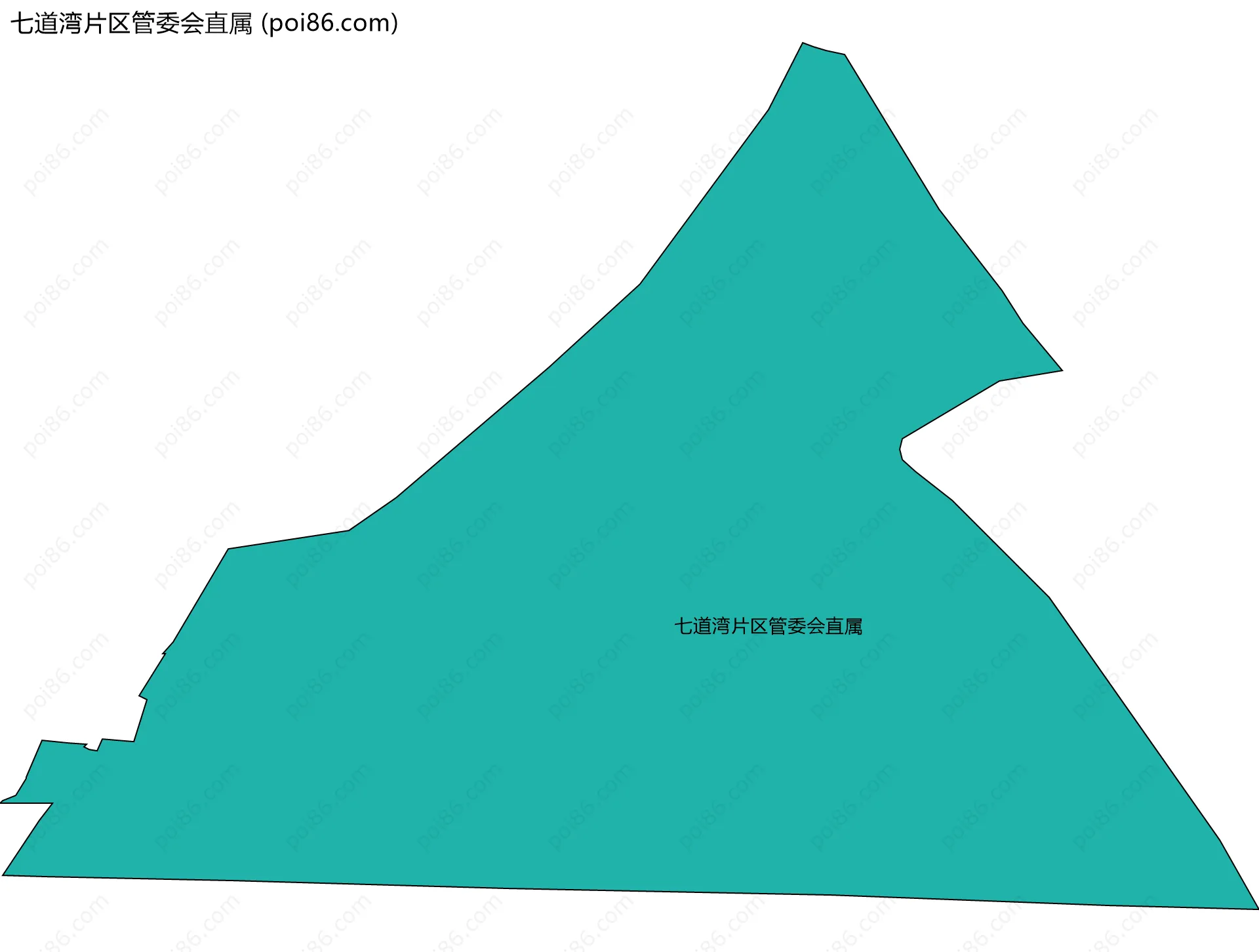 七道湾片区管委会直属边界地图
