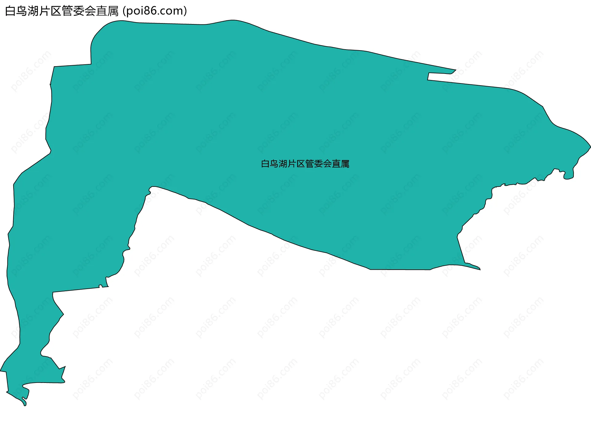 白鸟湖片区管委会直属边界地图