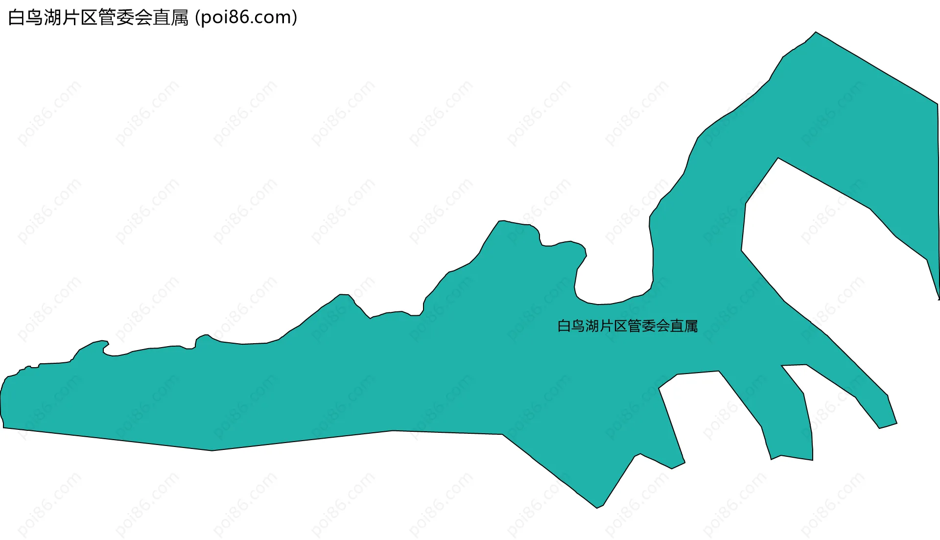 白鸟湖片区管委会直属边界地图