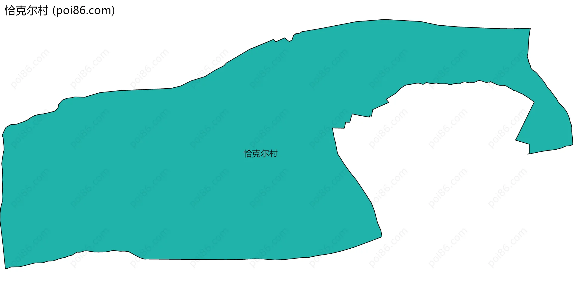 恰克尔村边界地图