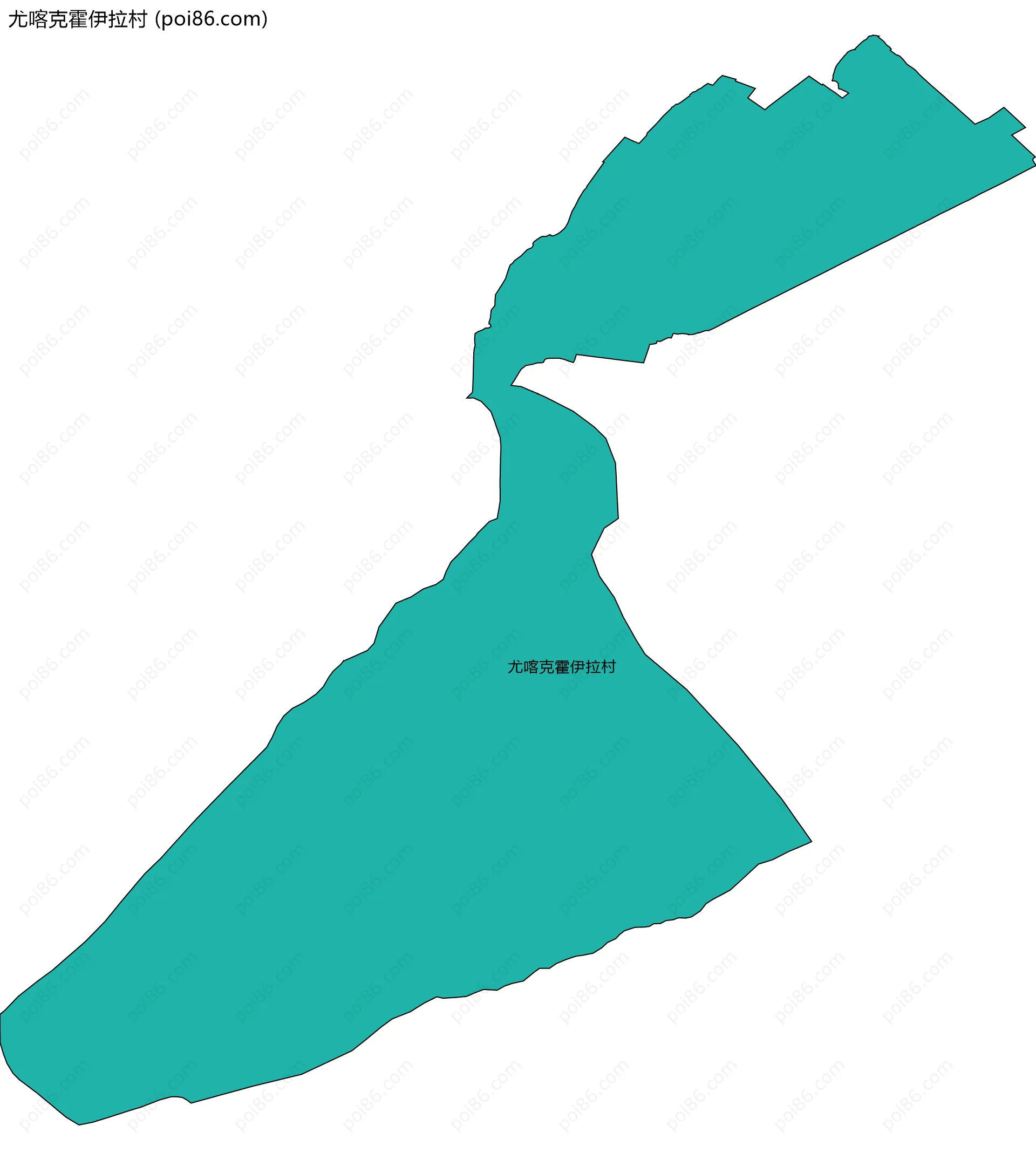 尤喀克霍伊拉村边界地图