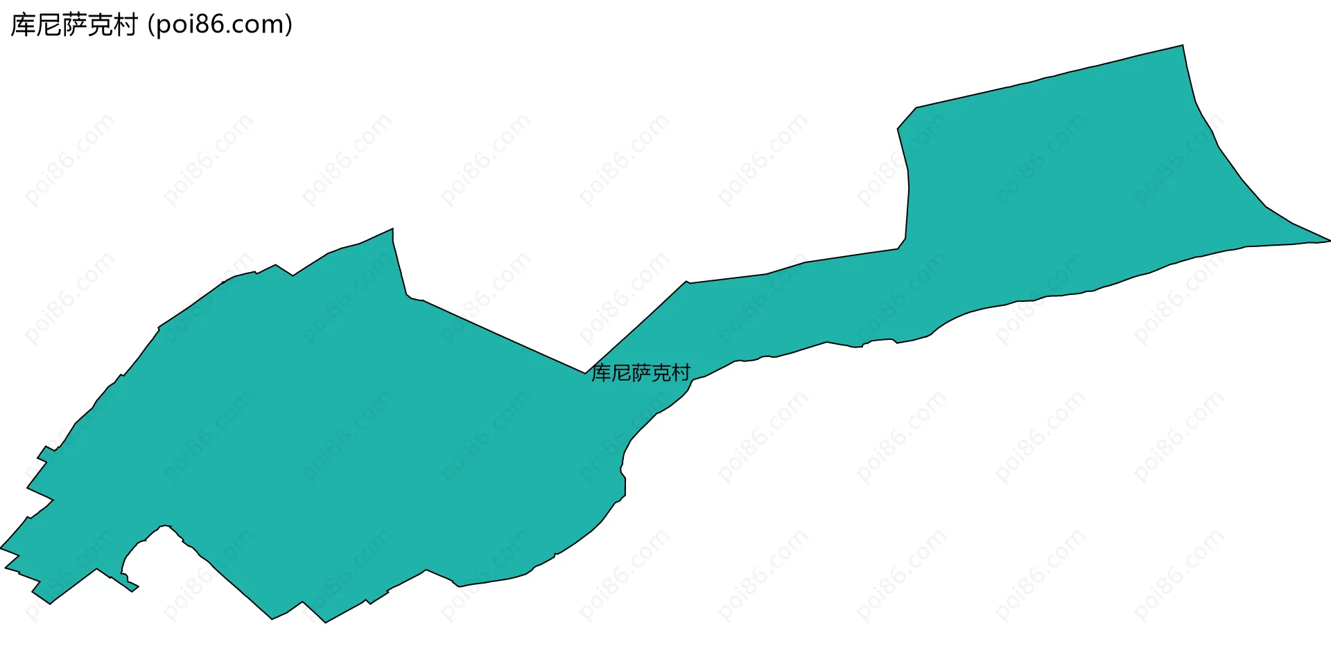 库尼萨克村边界地图