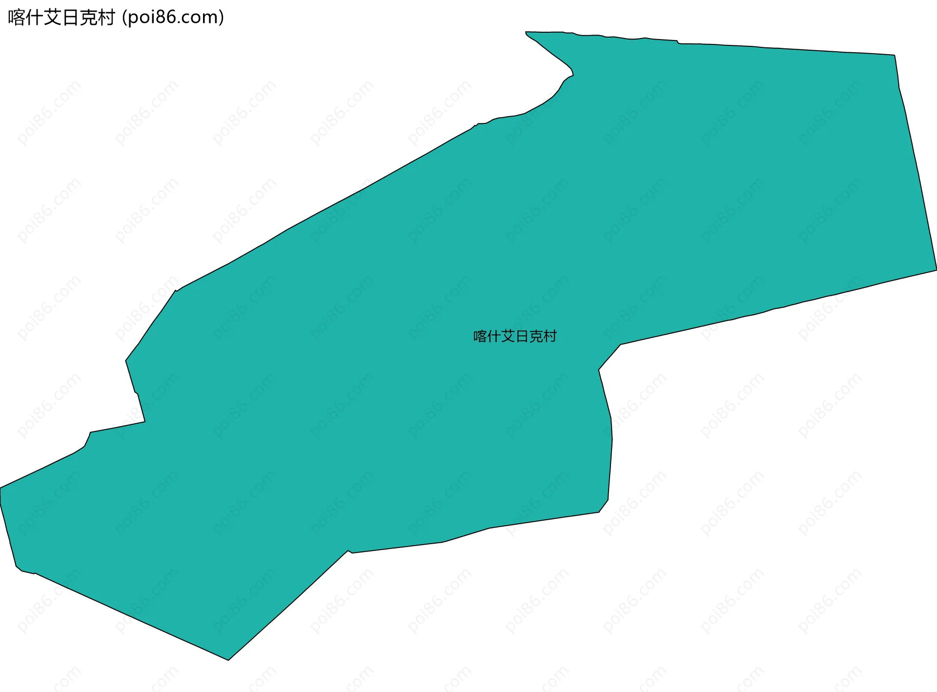 喀什艾日克村边界地图