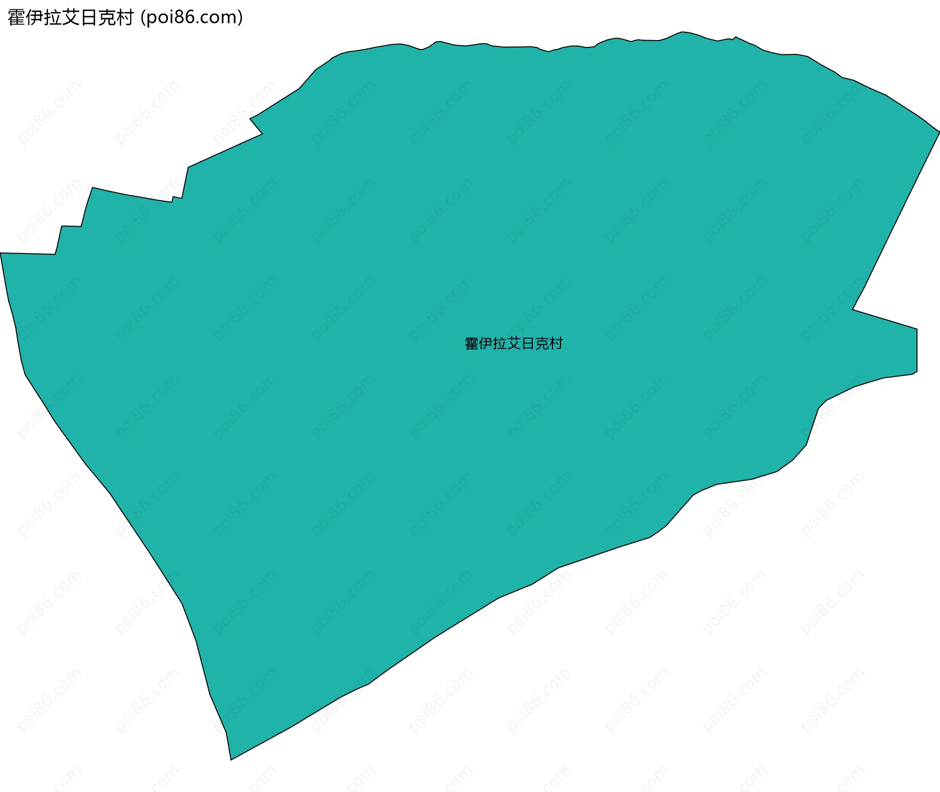 霍伊拉艾日克村边界地图