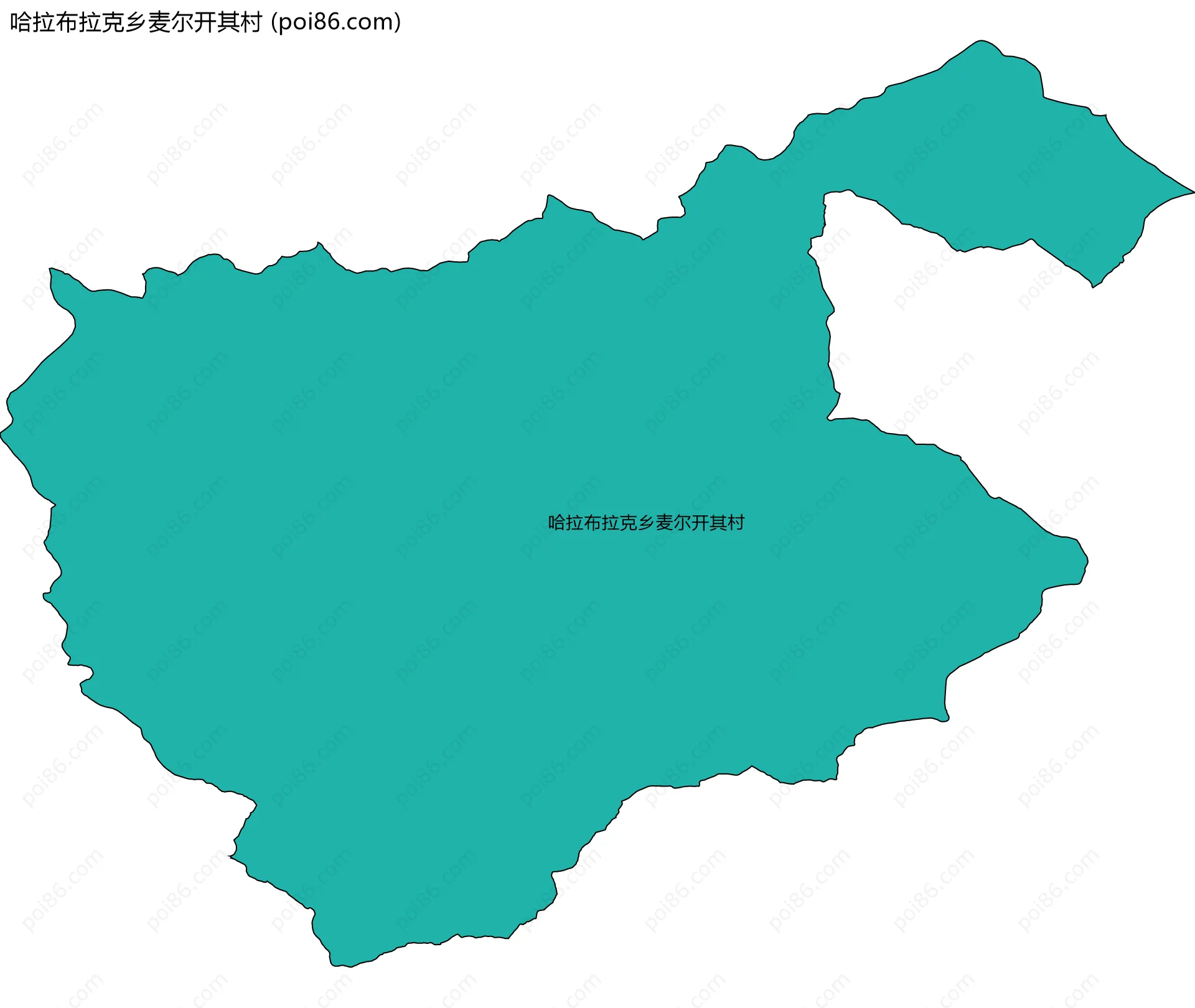 哈拉布拉克乡麦尔开其村边界地图