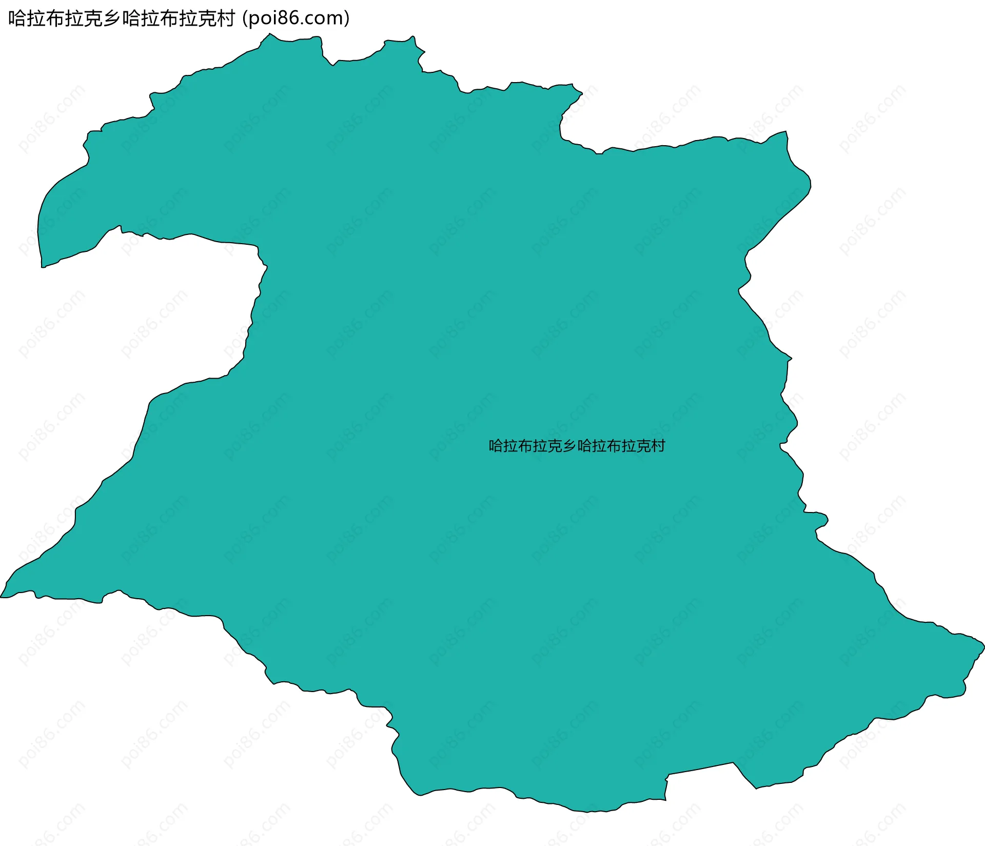 哈拉布拉克乡哈拉布拉克村边界地图