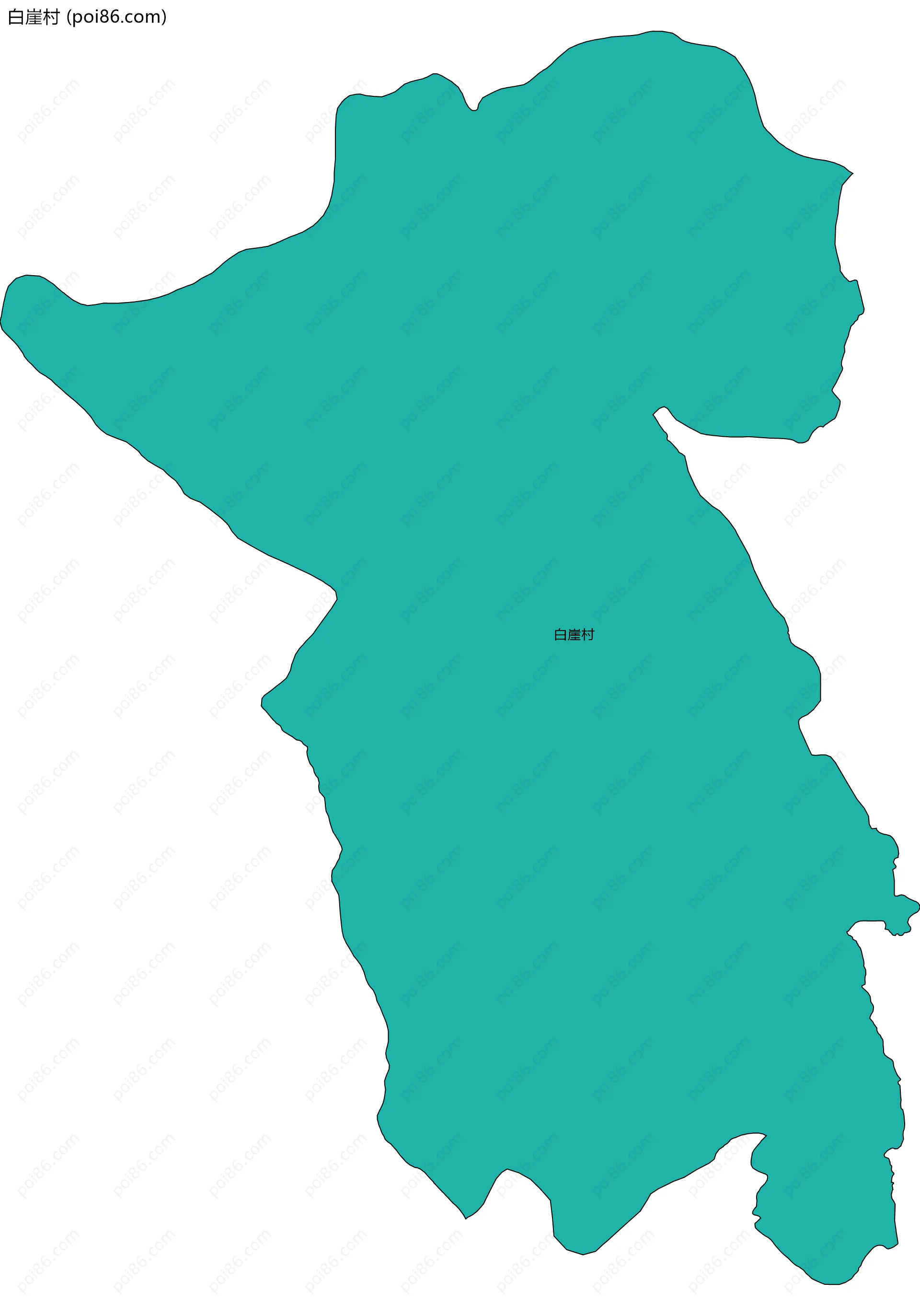 白崖村边界地图