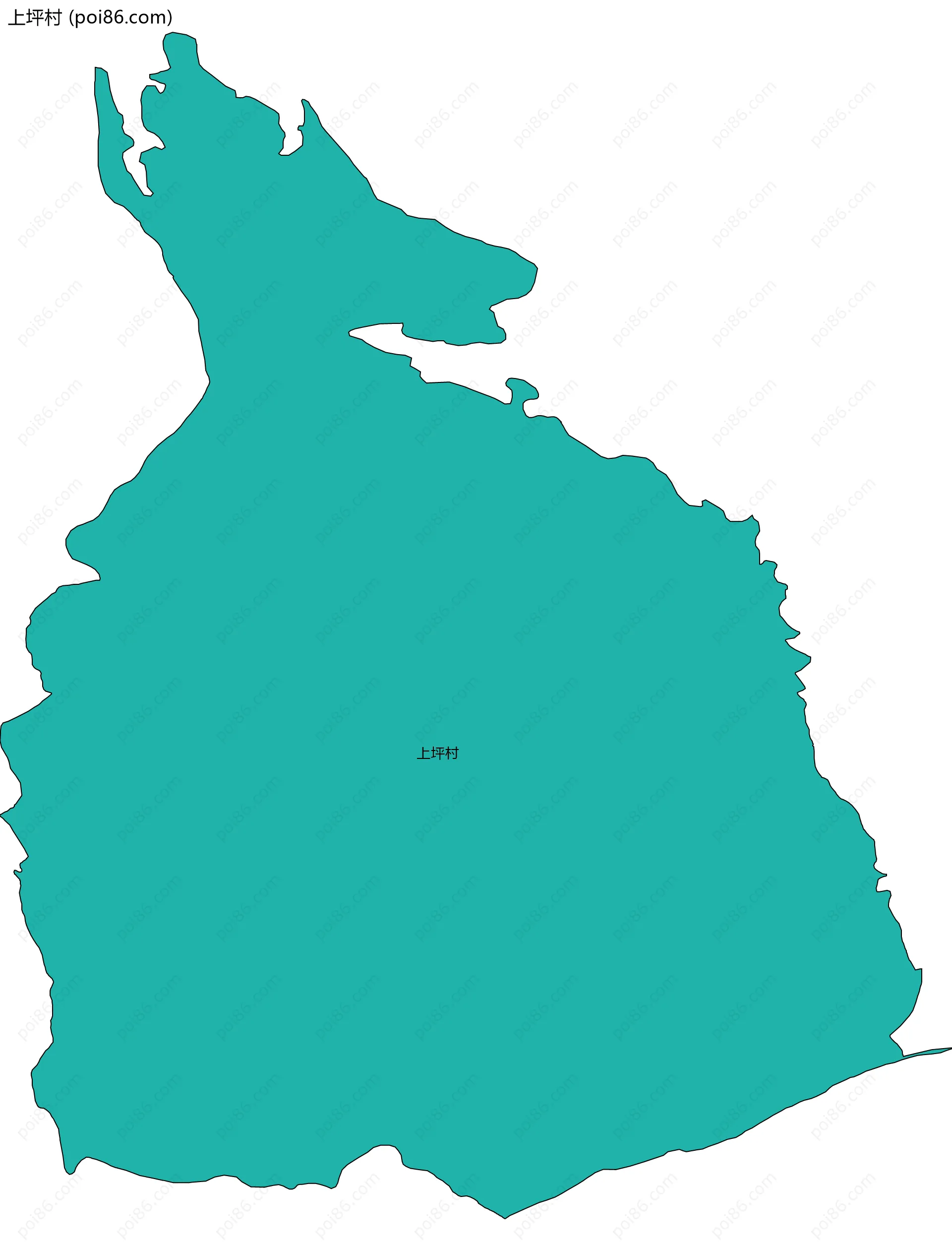 上坪村边界地图