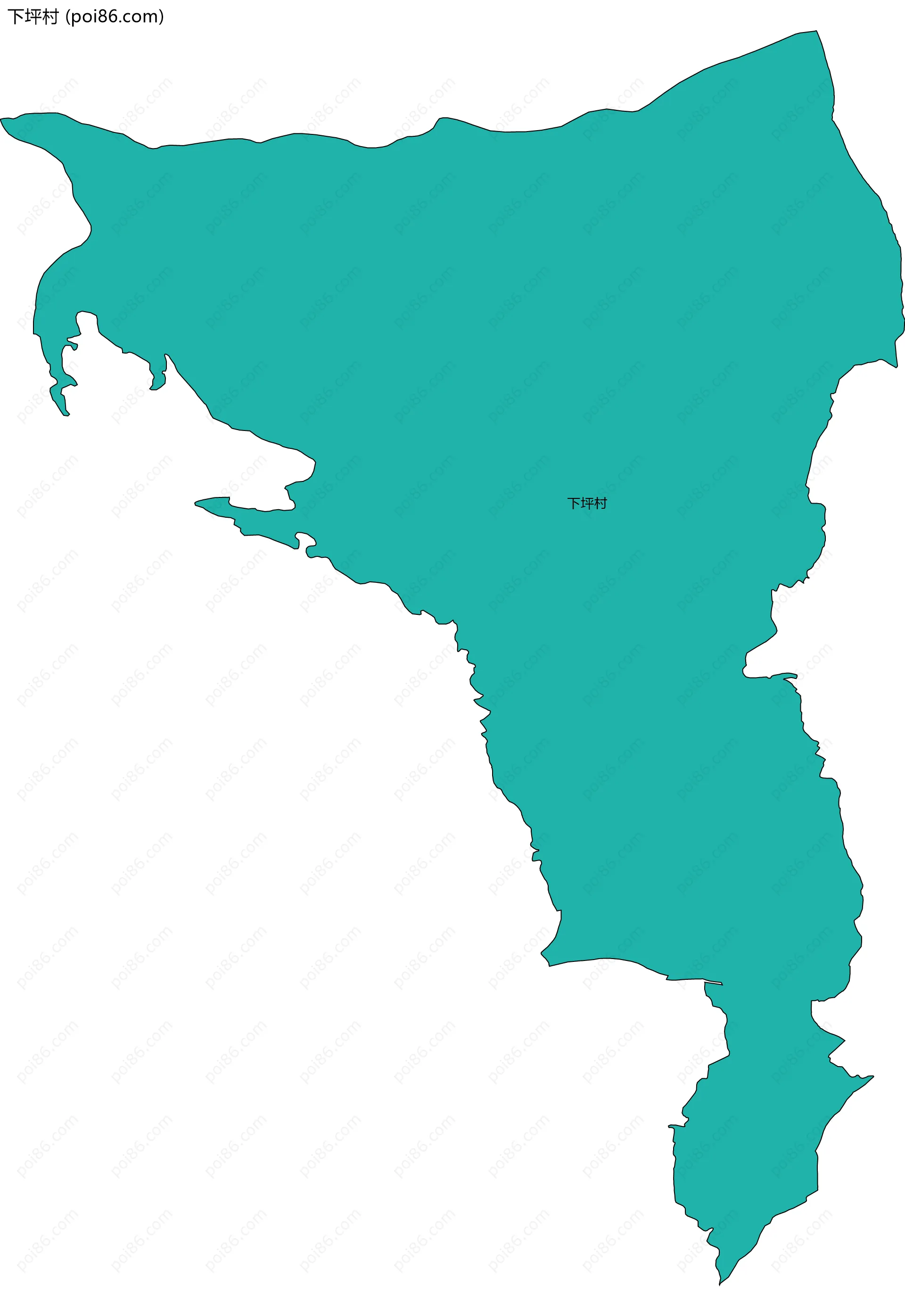 下坪村边界地图