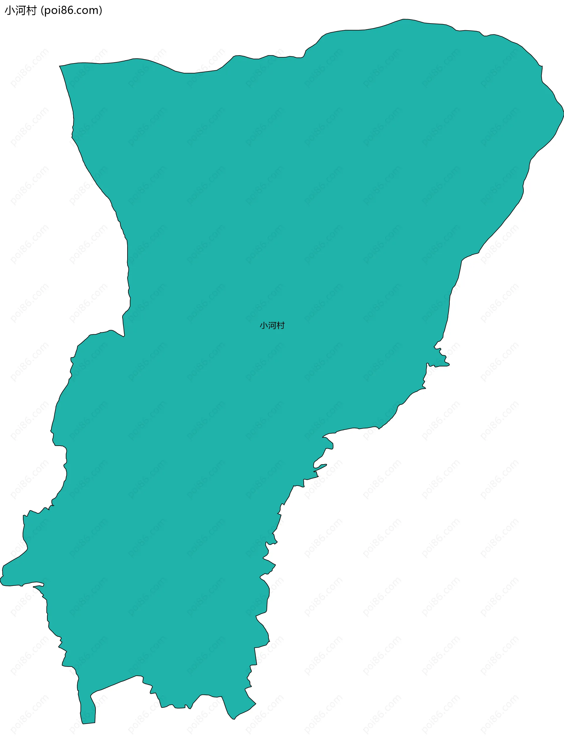 小河村边界地图