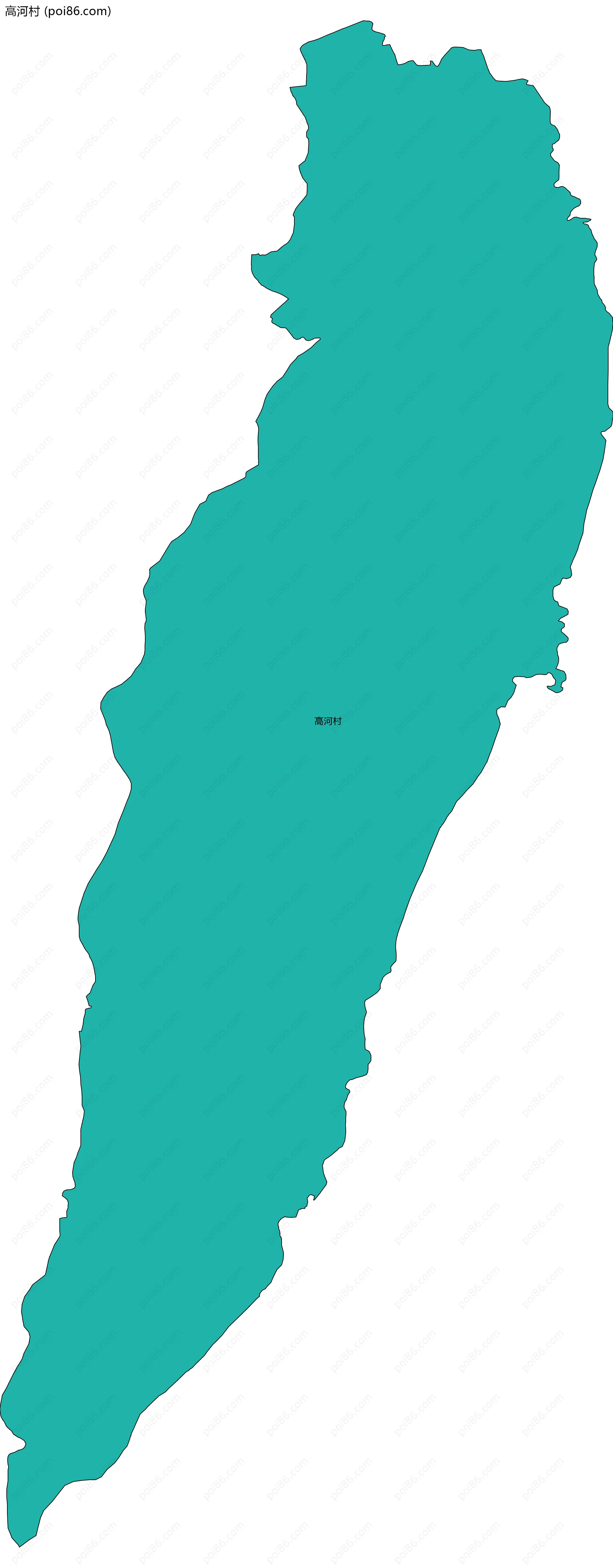 高河村边界地图