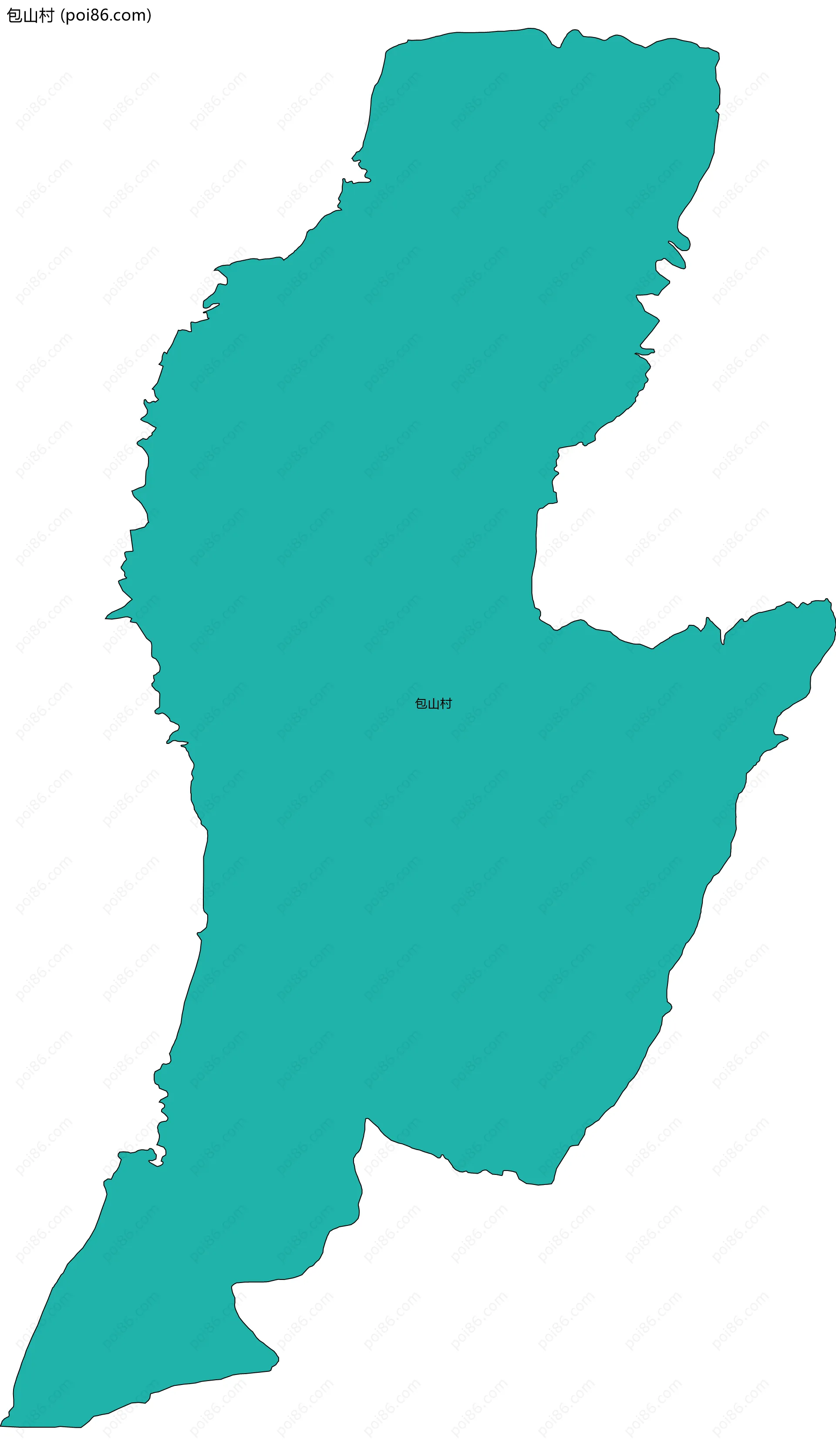 包山村边界地图