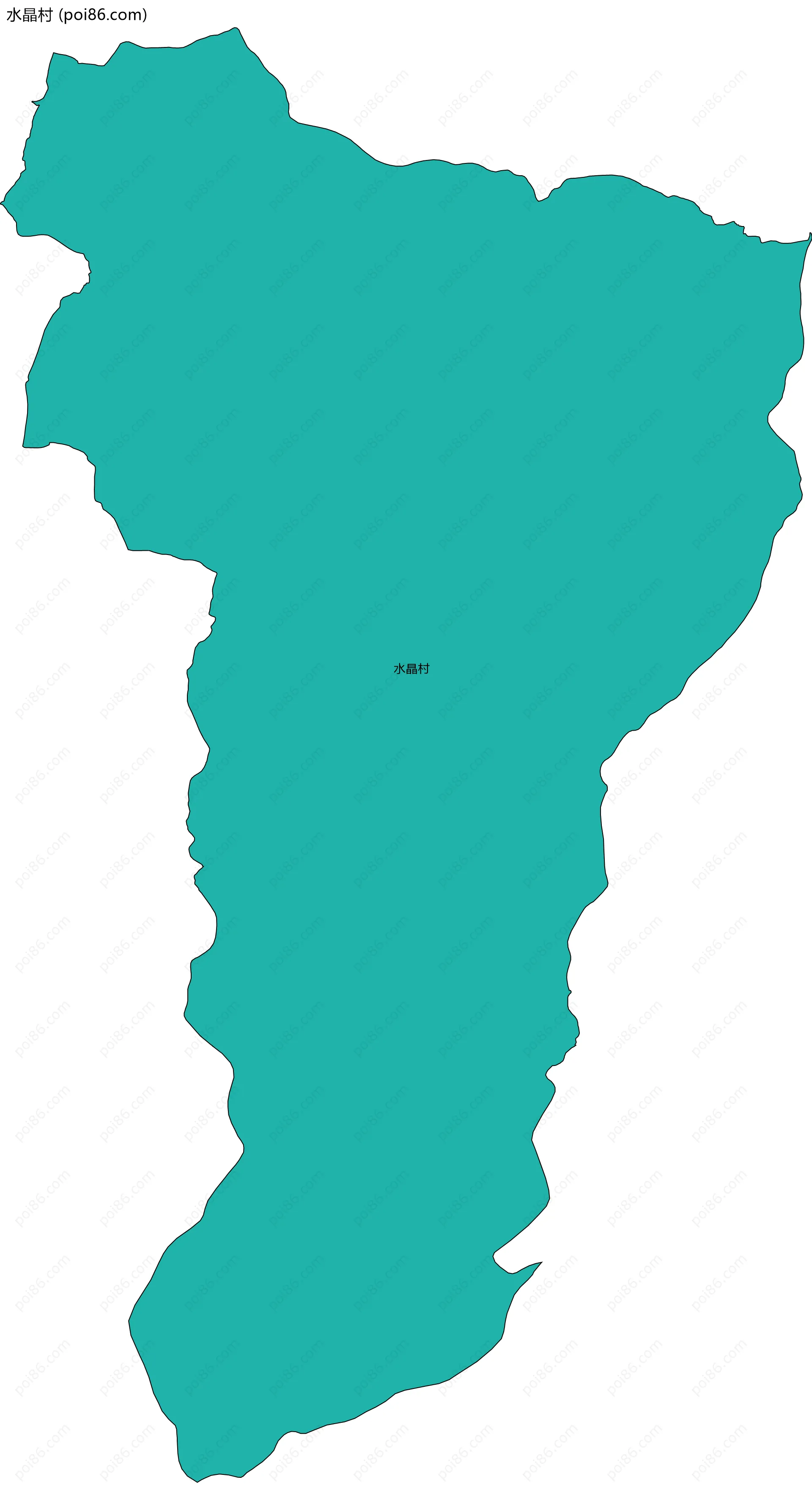 水晶村边界地图