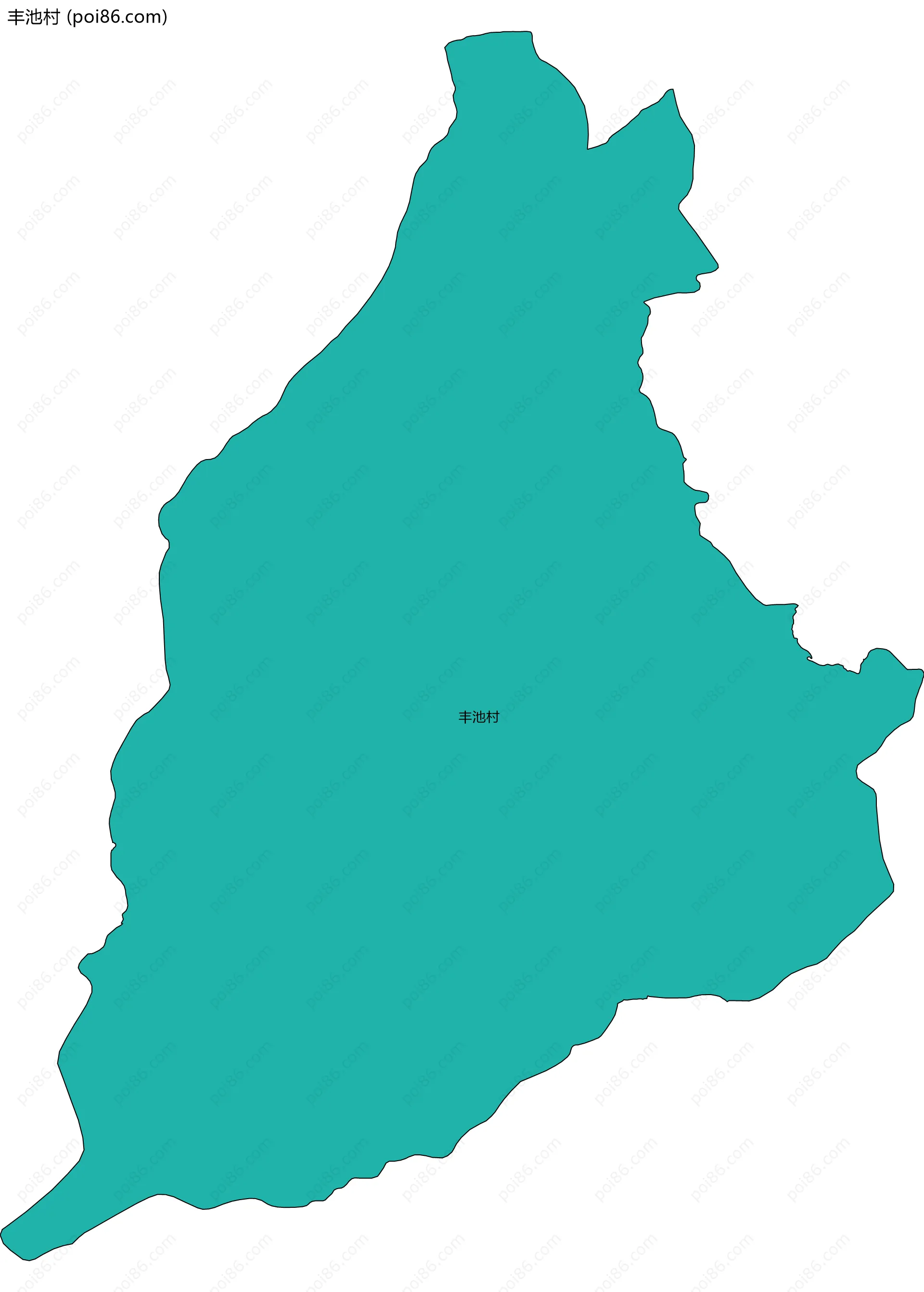 丰池村边界地图