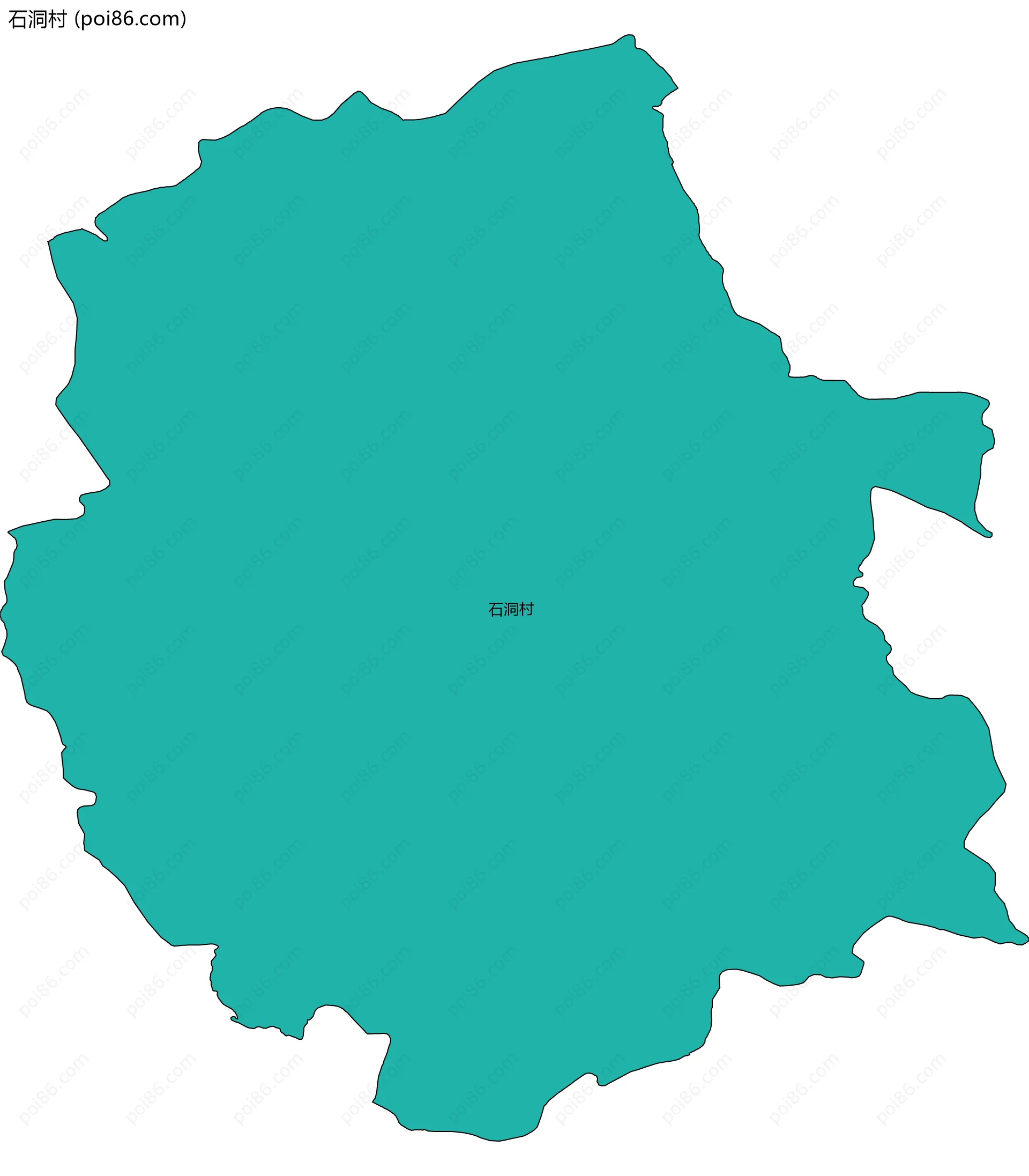 石洞村边界地图