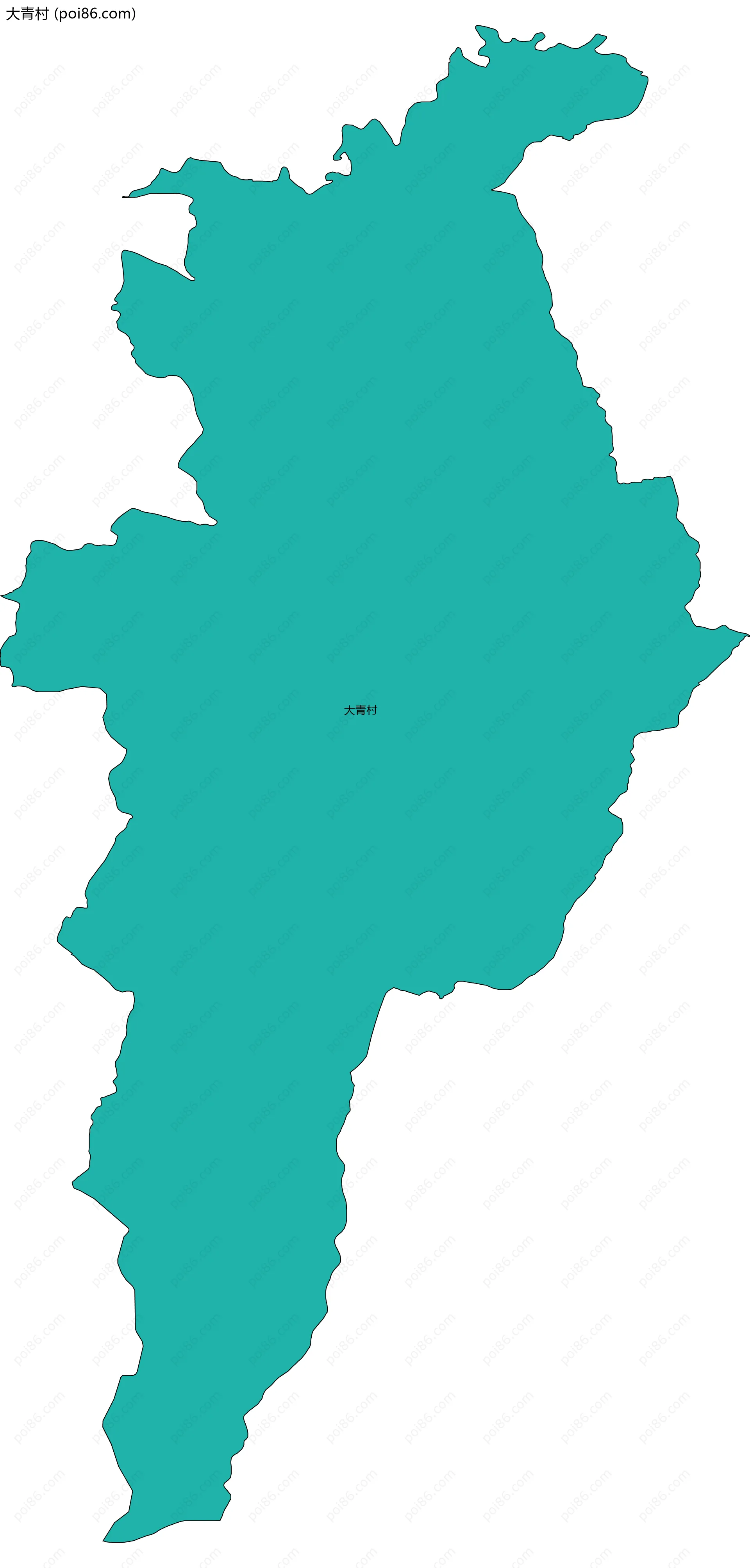大青村边界地图