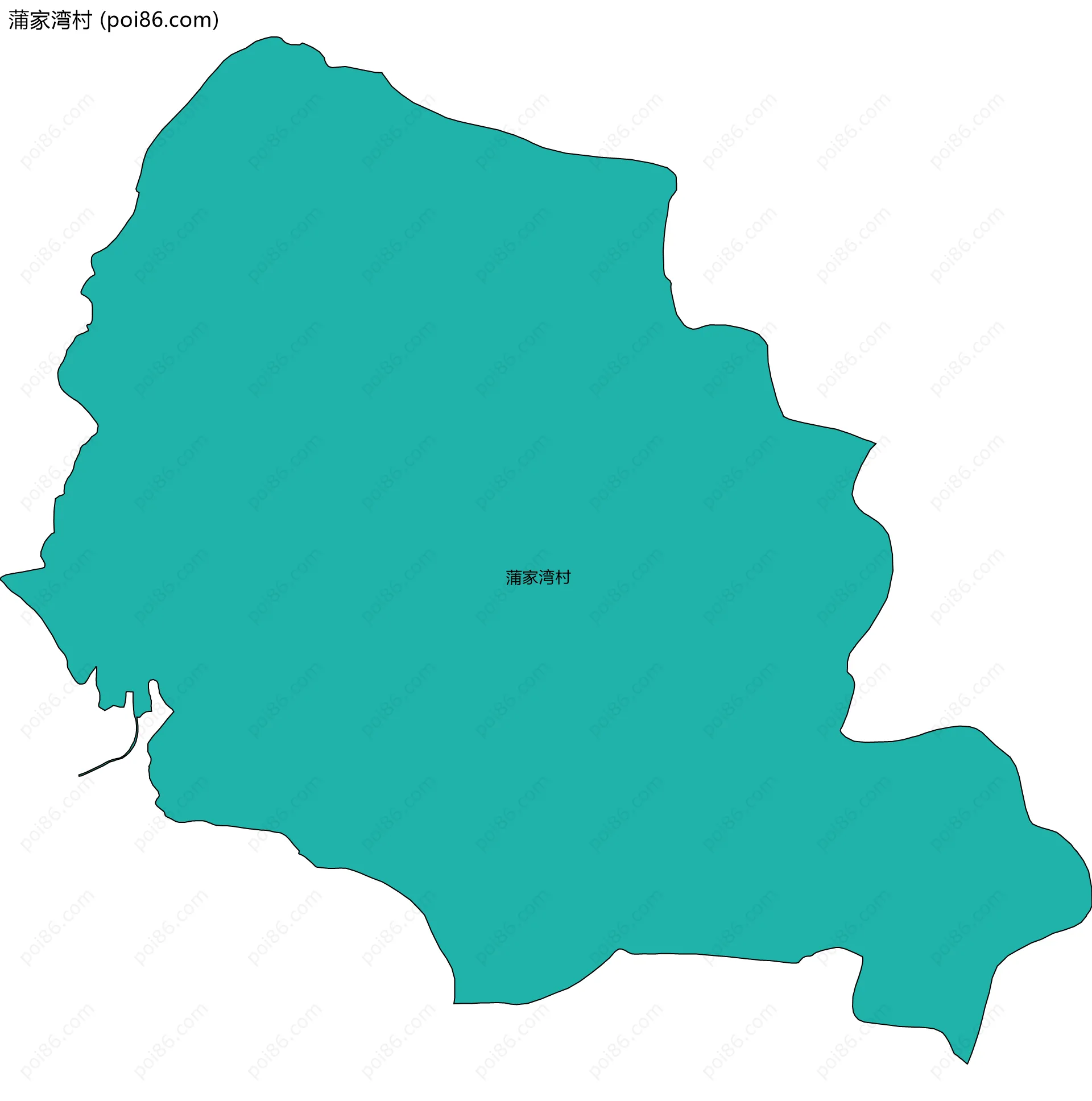 蒲家湾村边界地图