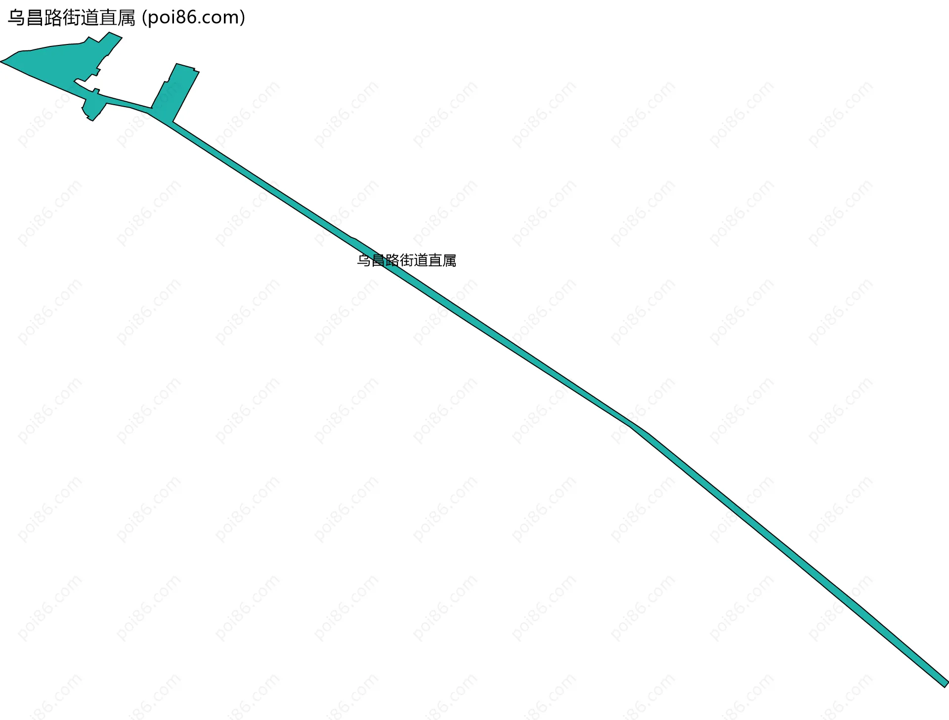 乌昌路街道直属边界地图
