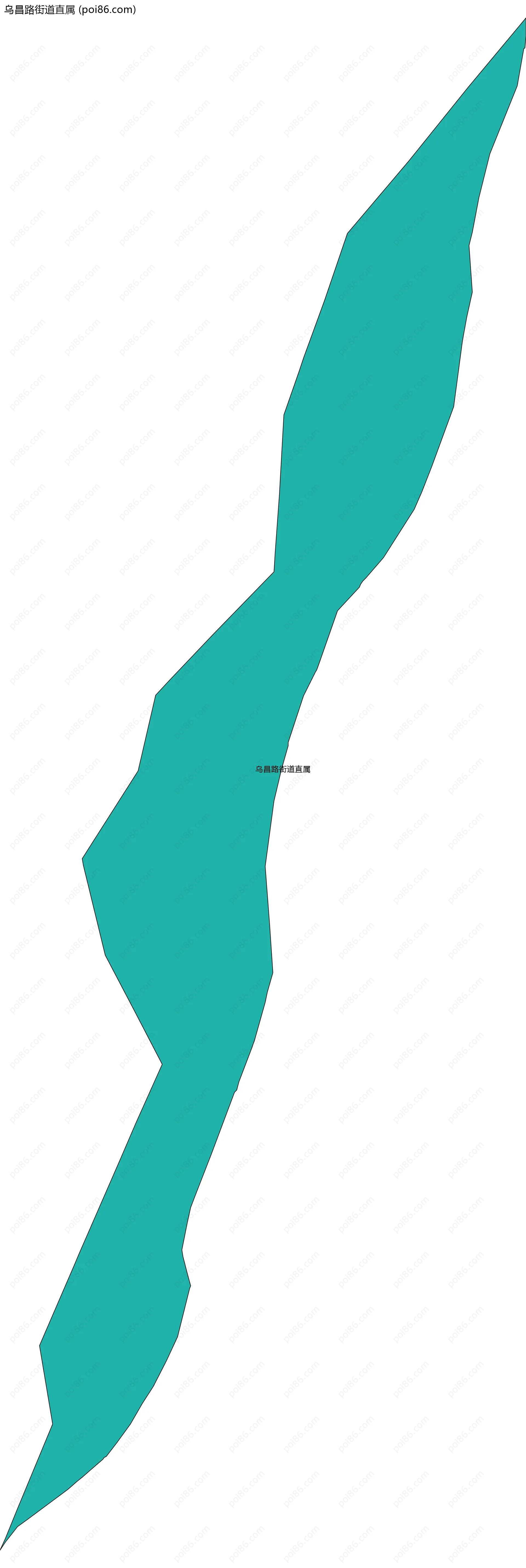乌昌路街道直属边界地图