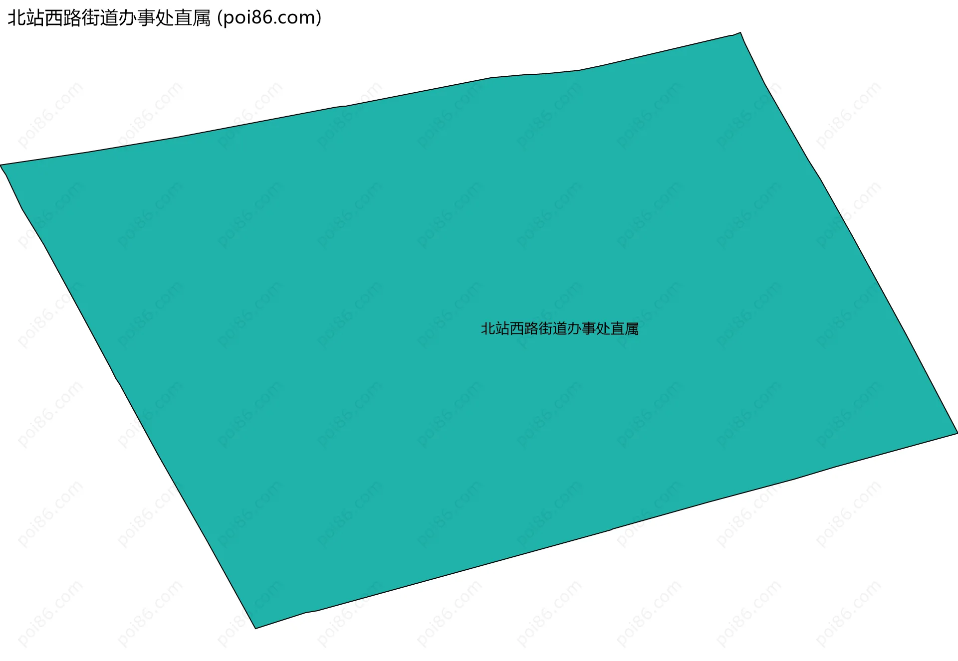 北站西路街道办事处直属边界地图