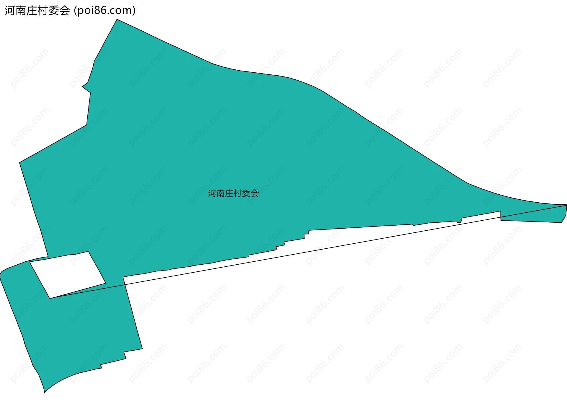 河南庄村委会边界地图