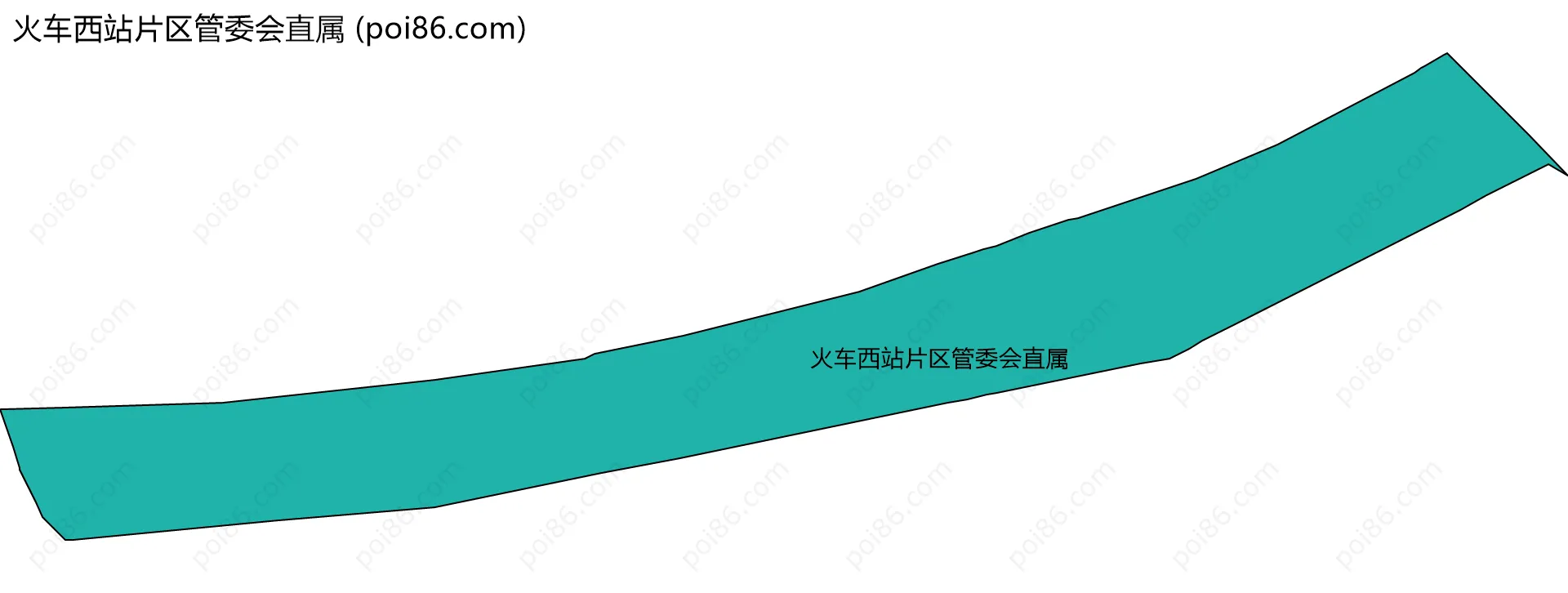 火车西站片区管委会直属边界地图