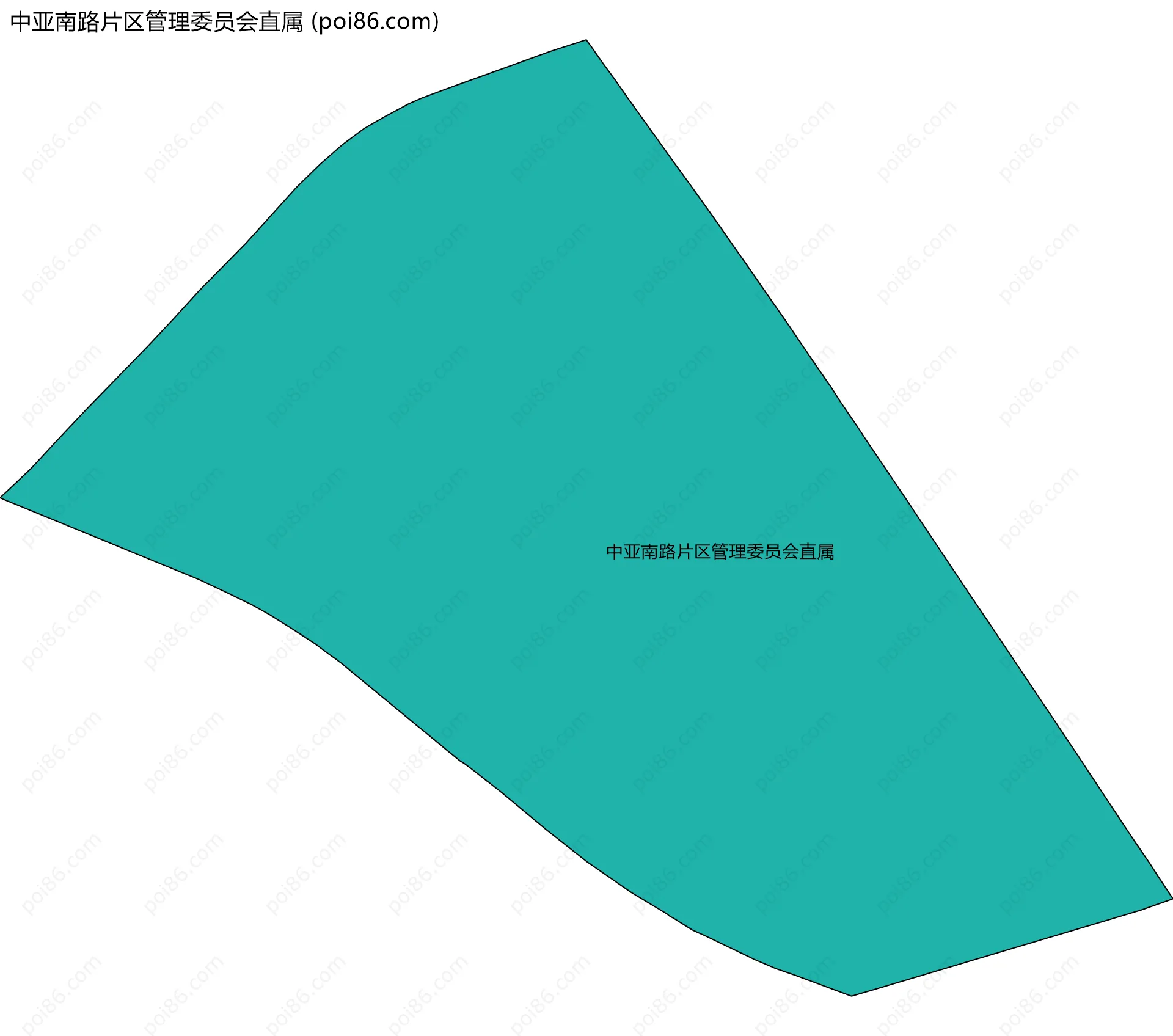中亚南路片区管理委员会直属边界地图