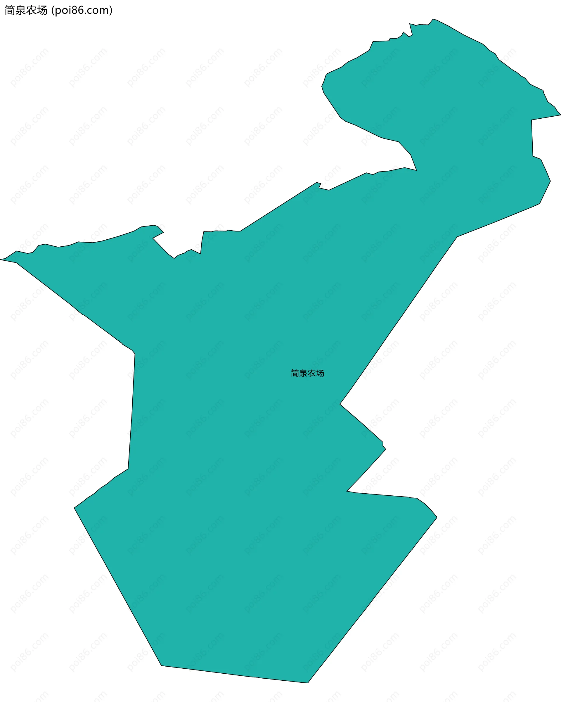 简泉农场边界地图