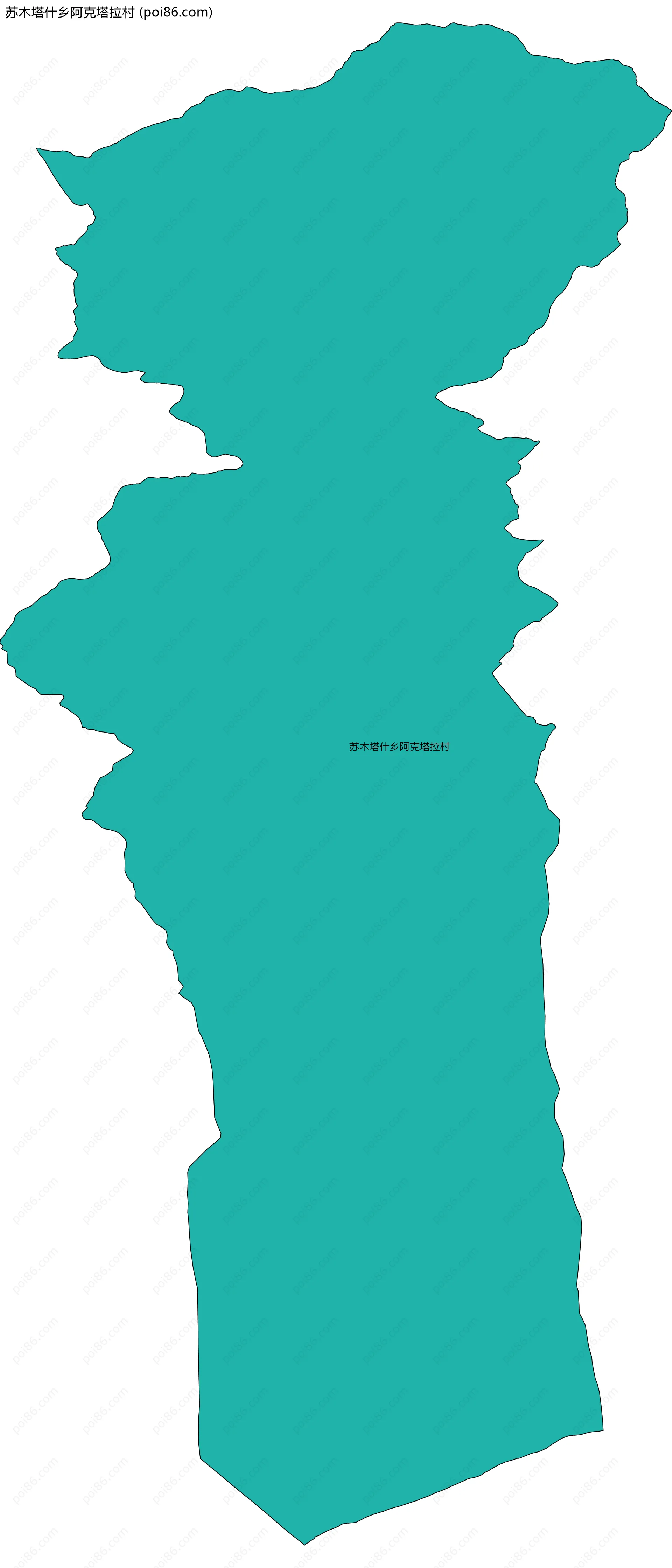 苏木塔什乡阿克塔拉村边界地图