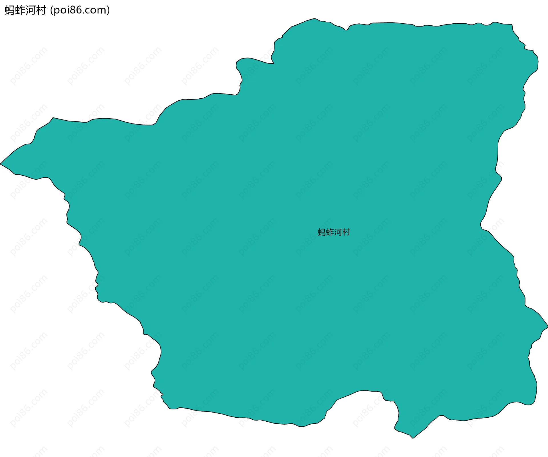 蚂蚱河村边界地图