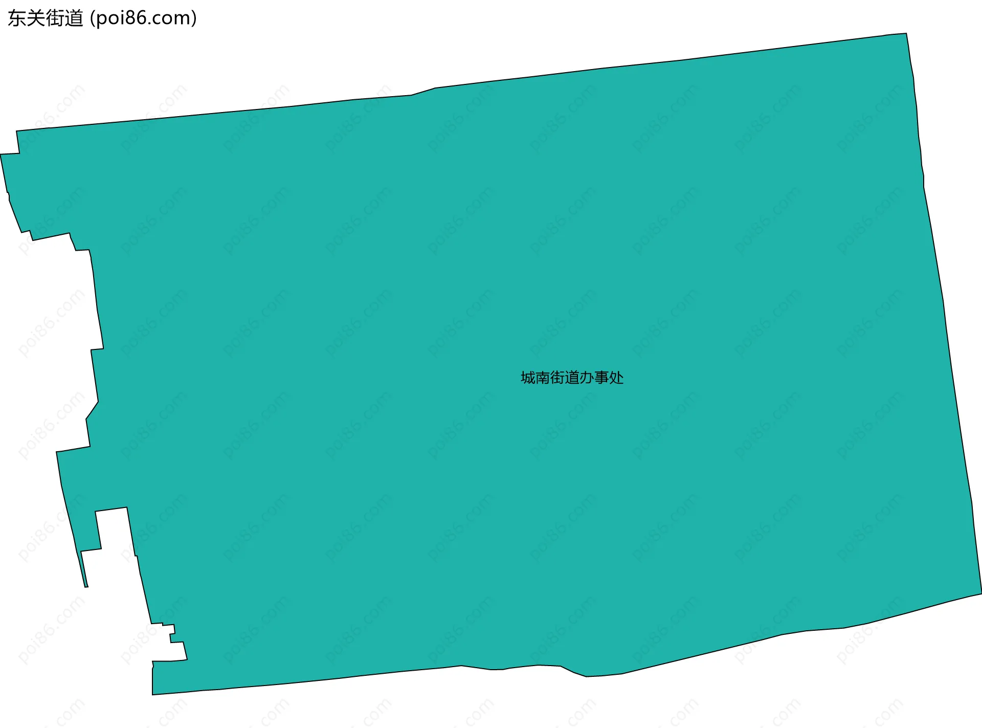 东关街道边界地图(五级行政区划)