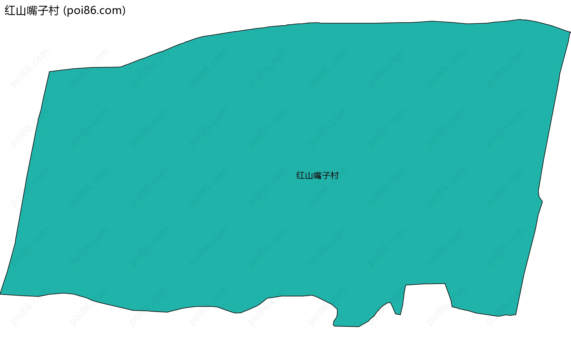 红山嘴子村边界地图