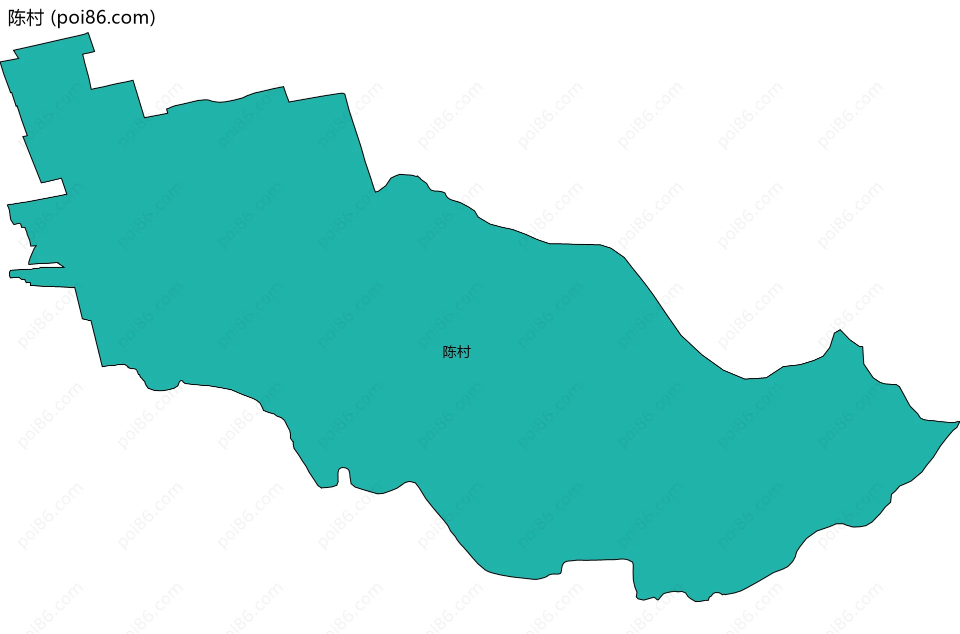 陈村边界地图