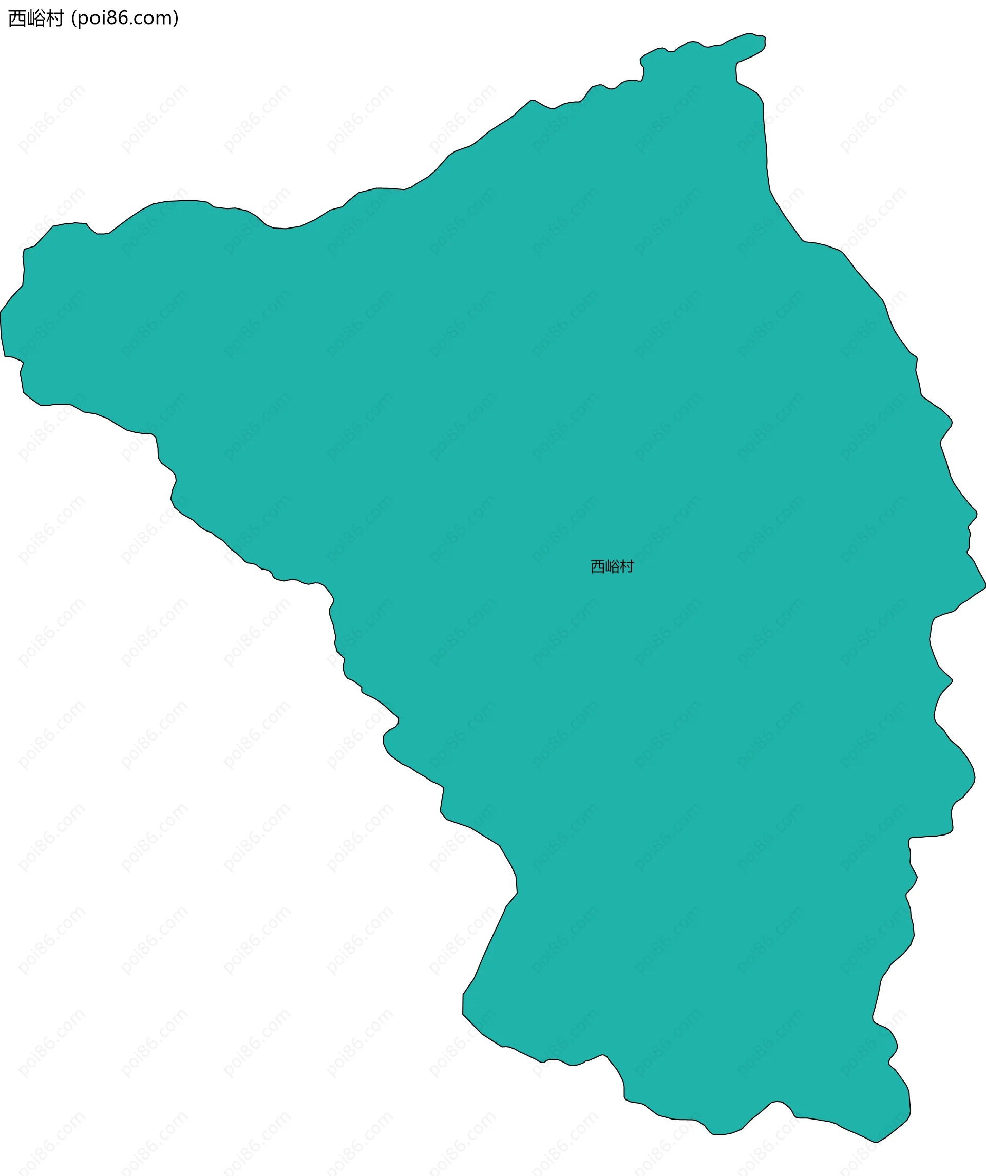 西峪村边界地图