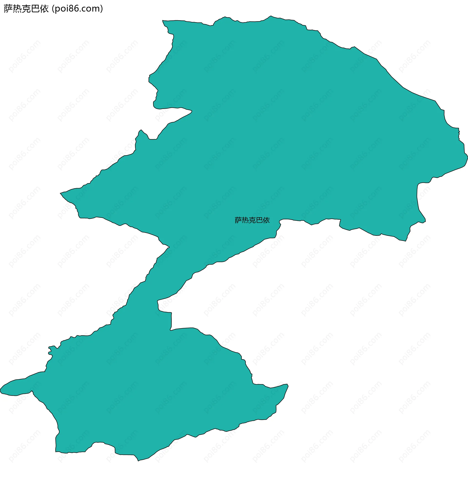 萨热克巴依边界地图