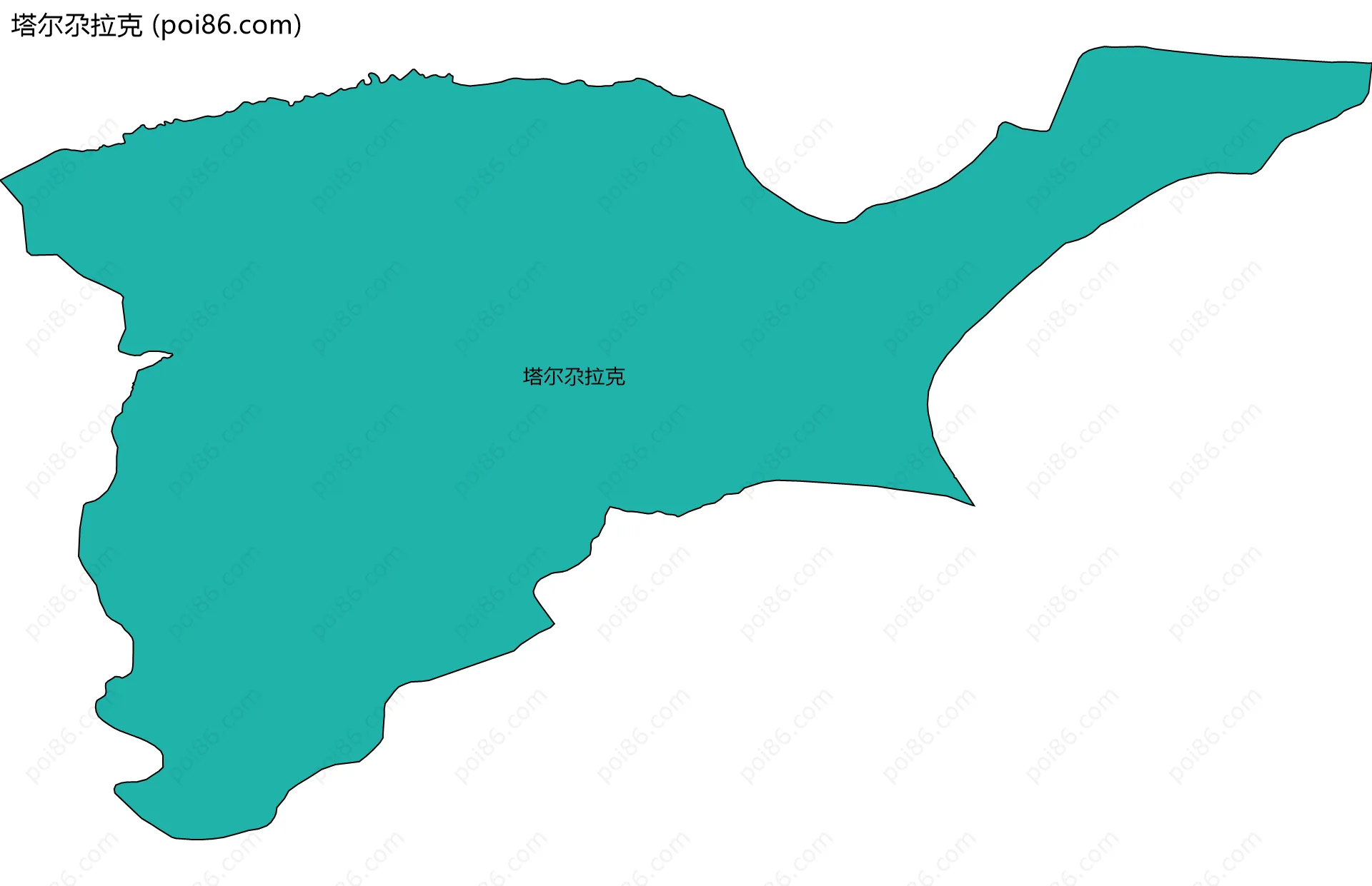 塔尔尕拉克边界地图