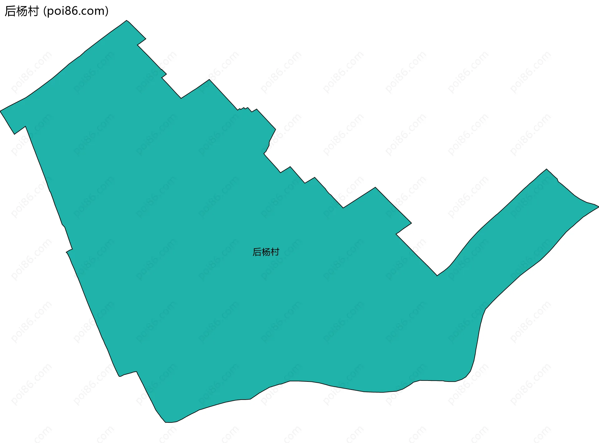 后杨村边界地图