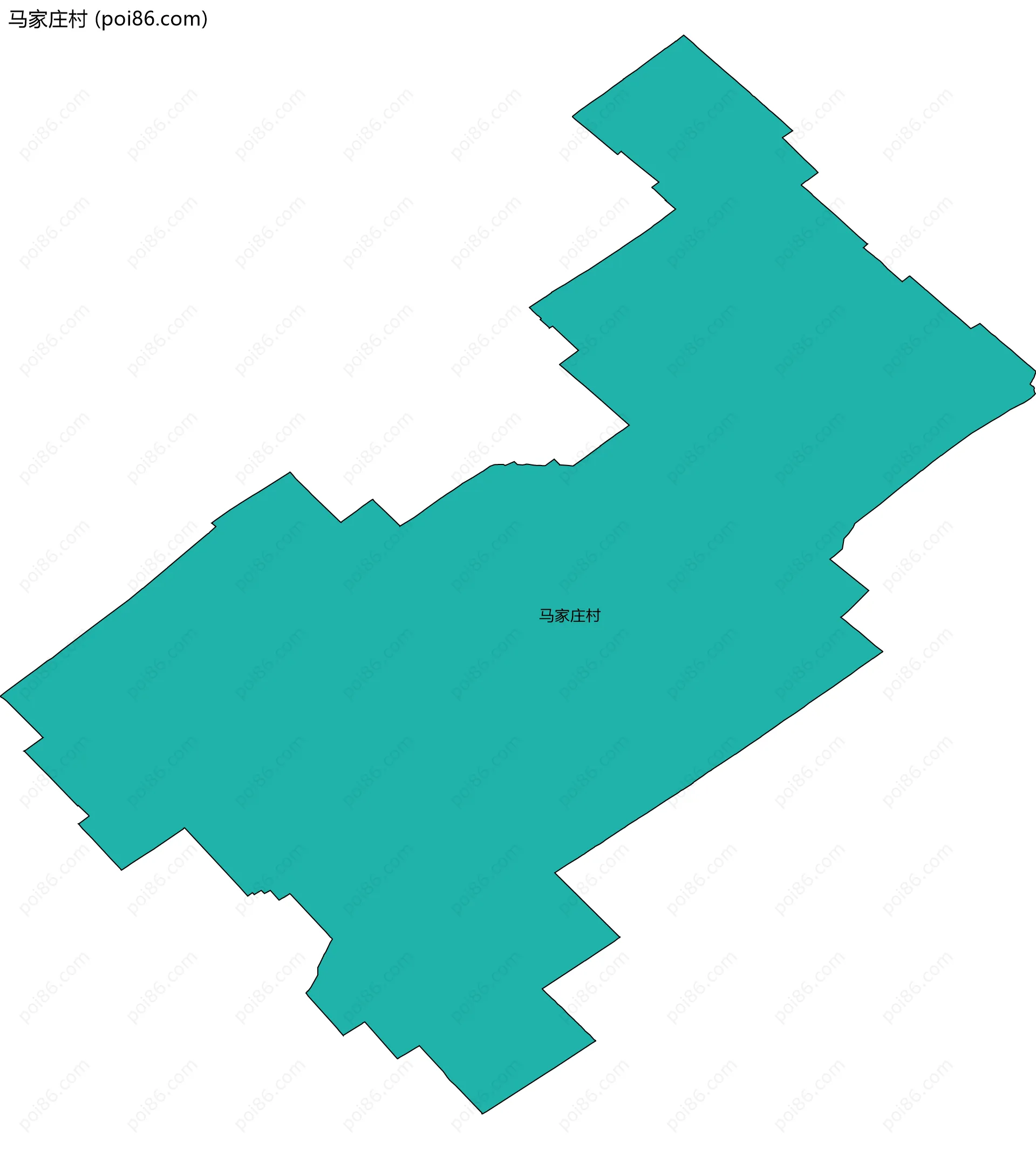马家庄村边界地图