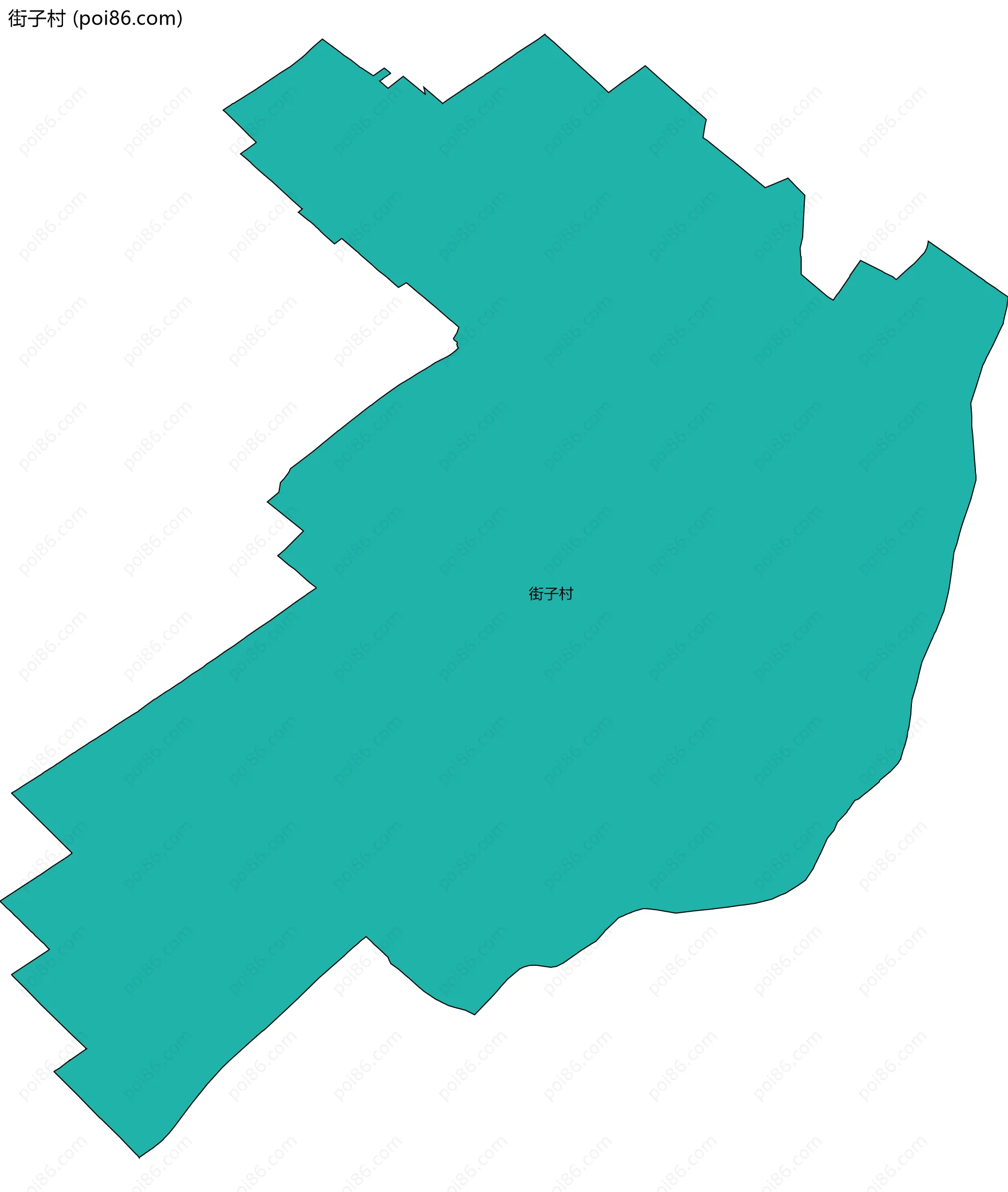 街子村边界地图