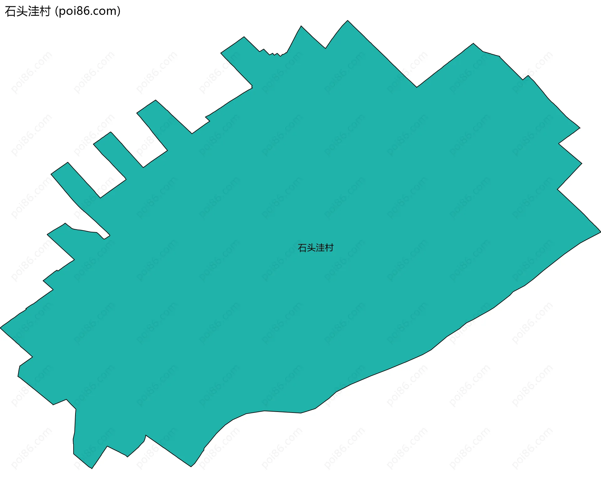 石头洼村边界地图
