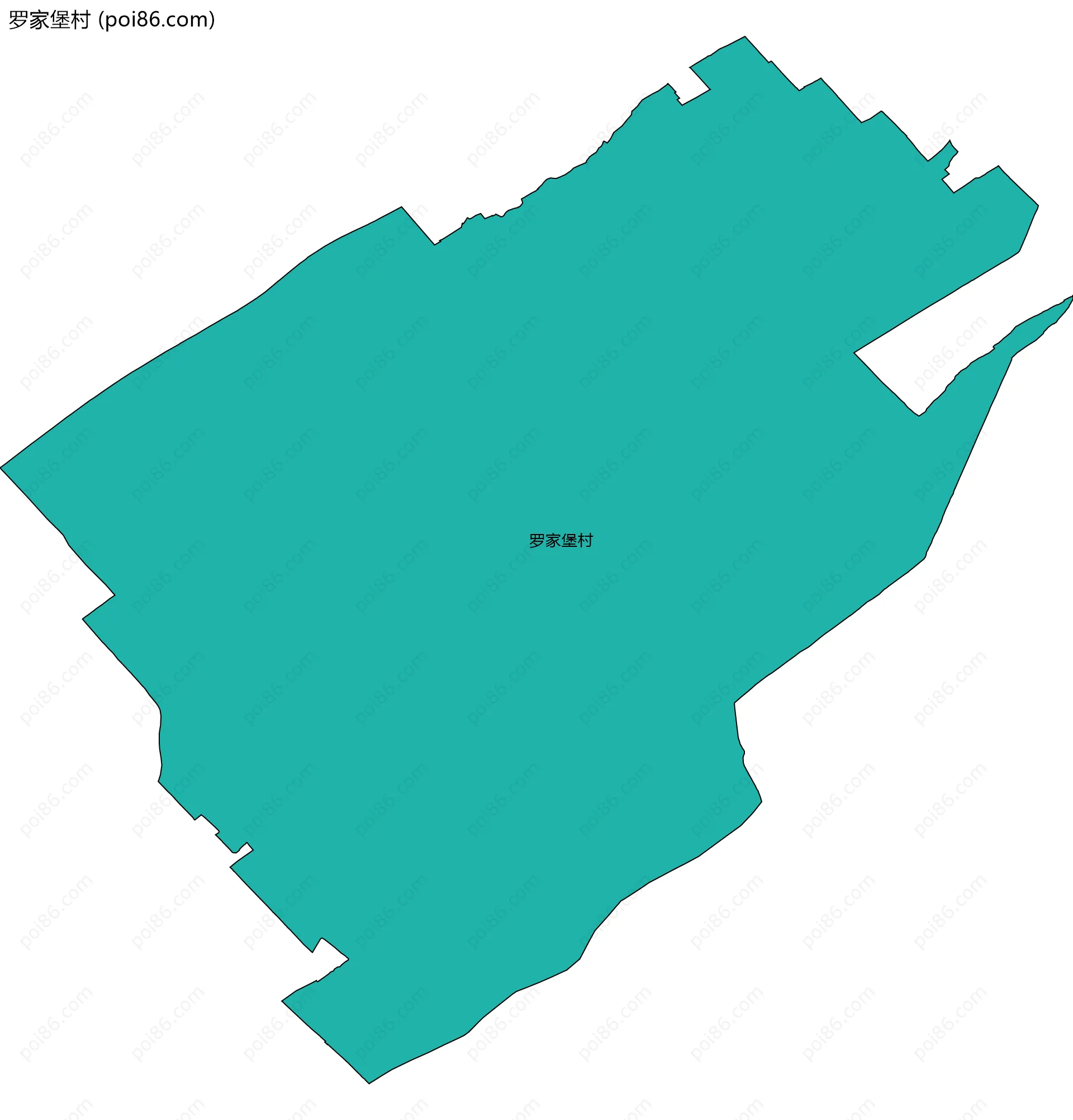 罗家堡村边界地图