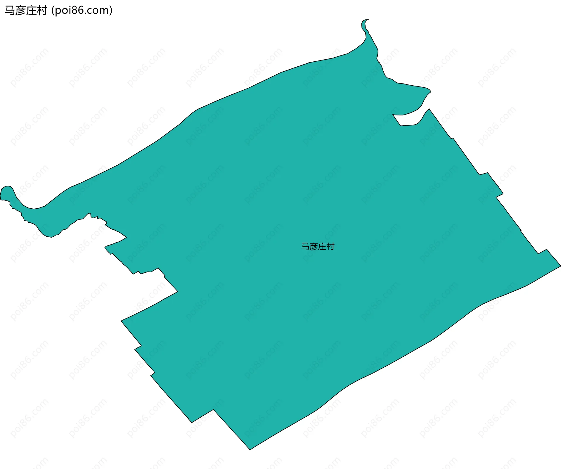 马彦庄村边界地图