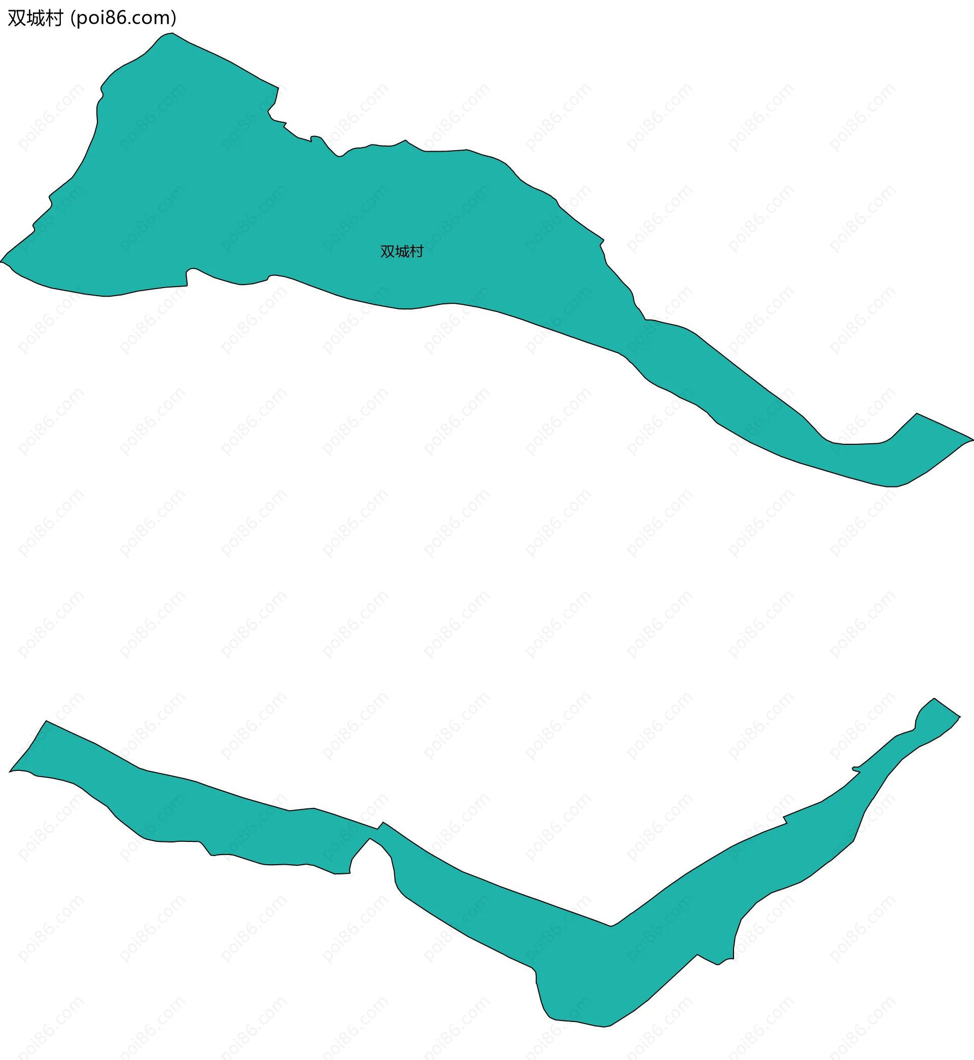 双城村边界地图